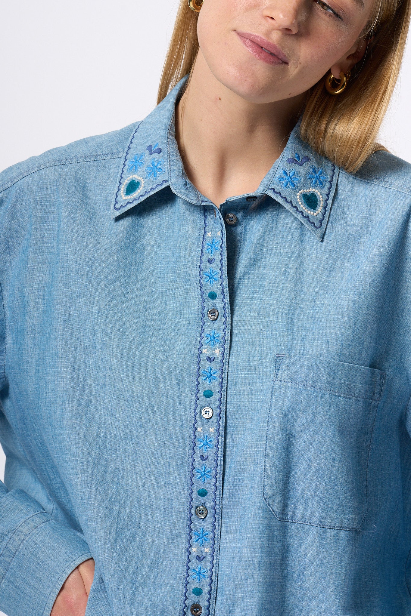 Max Mara Weekend Camicia Musette Denim Chiaro Donna-2