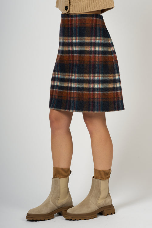 Max Mara Weekend Vintage Check Wool Skirt Women-2