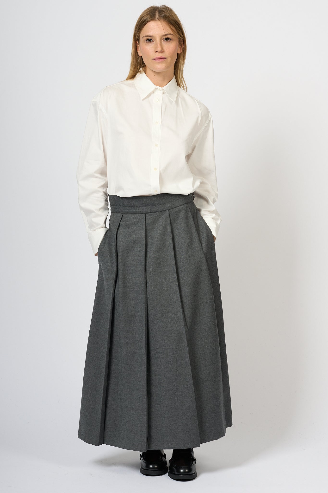 Max Mara Weekend Palk Skirt Grey Women-2