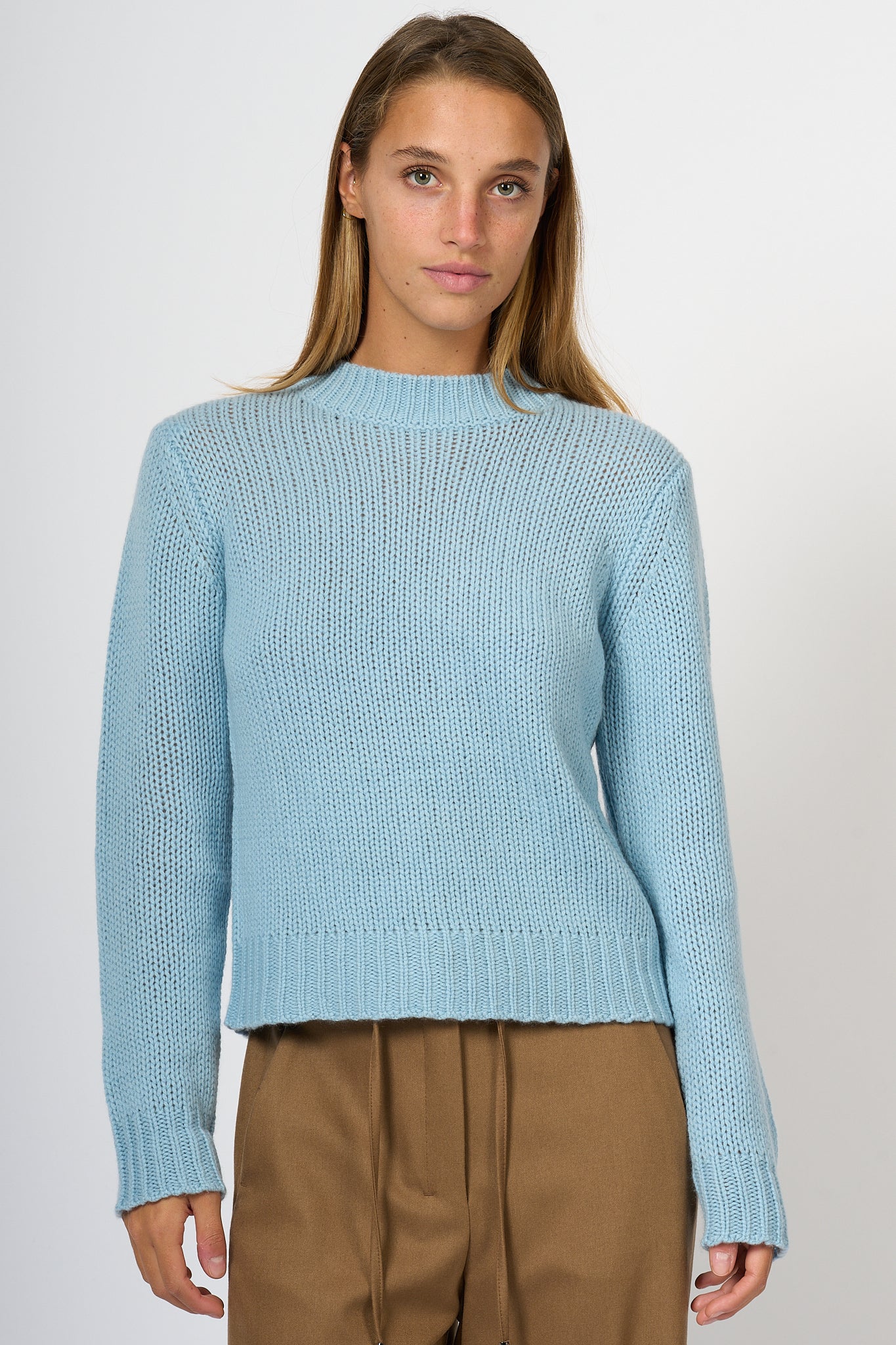 Max Mara Weekend Dalida Cashmere Sweater Light Blue Women-3