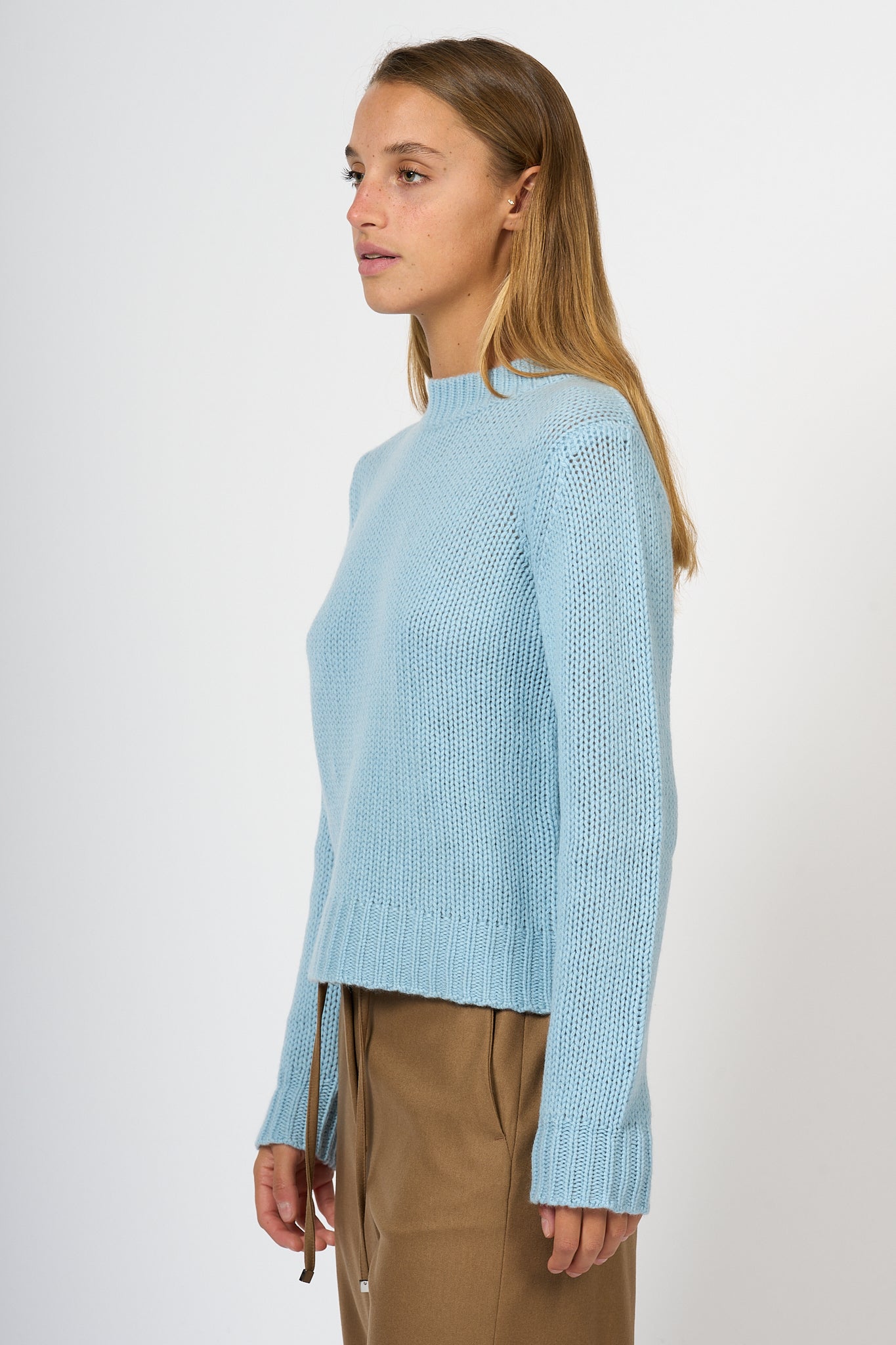 Max Mara Weekend Dalida Cashmere Sweater Light Blue Women-4