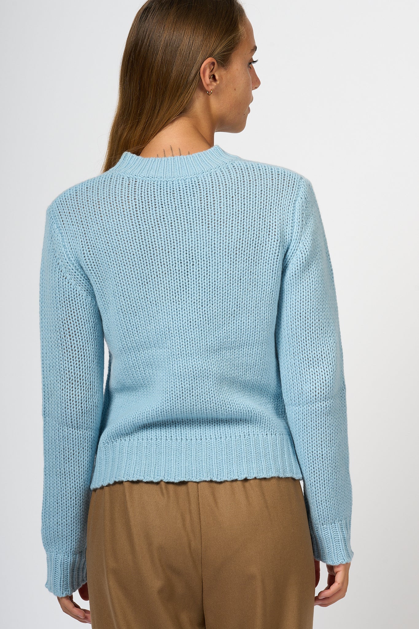 Max Mara Weekend Dalida Cashmere Sweater Light Blue Women-5