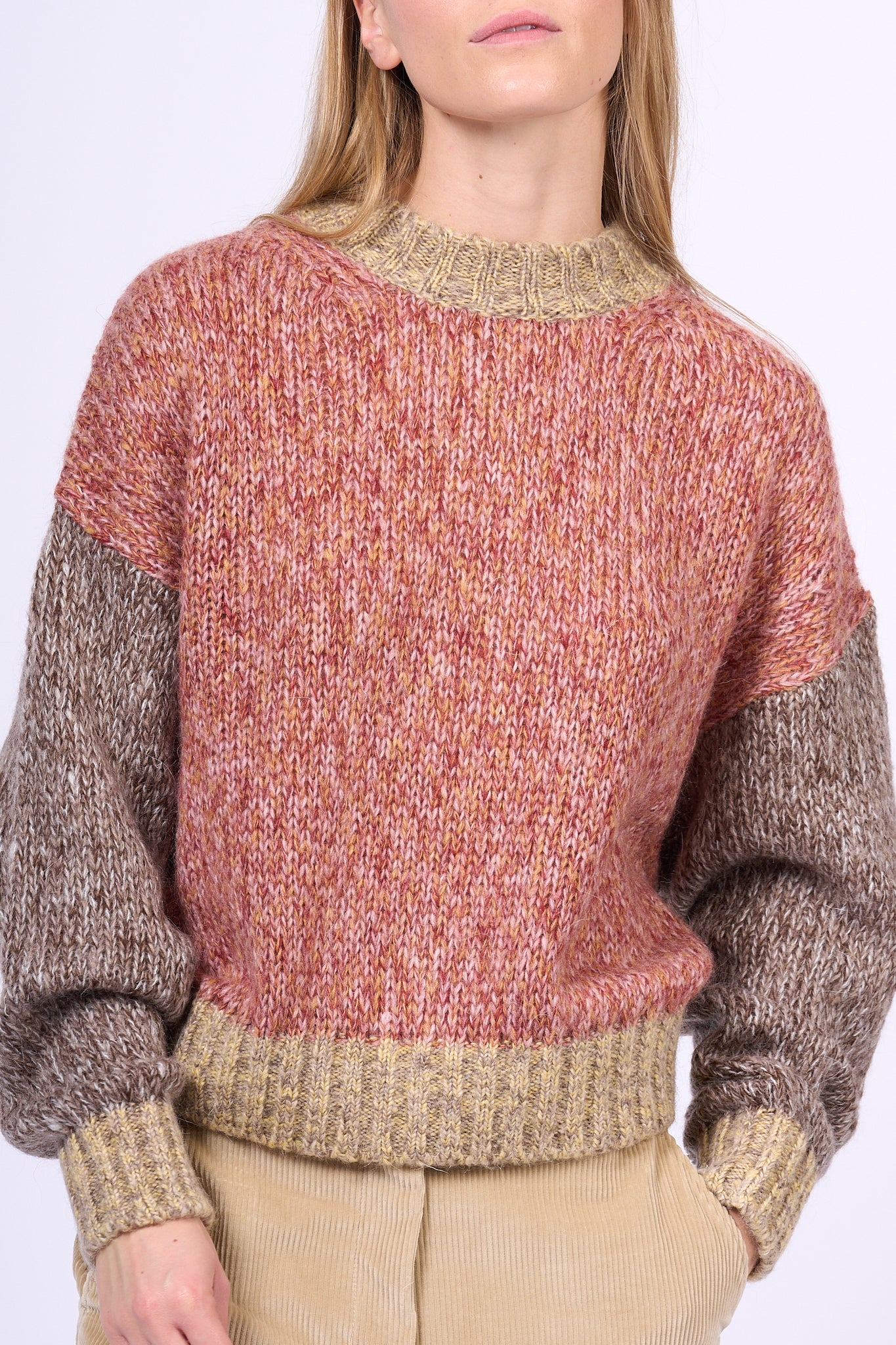 Max Mara Weekend Dionigi Sweater Red/Beige Women-3