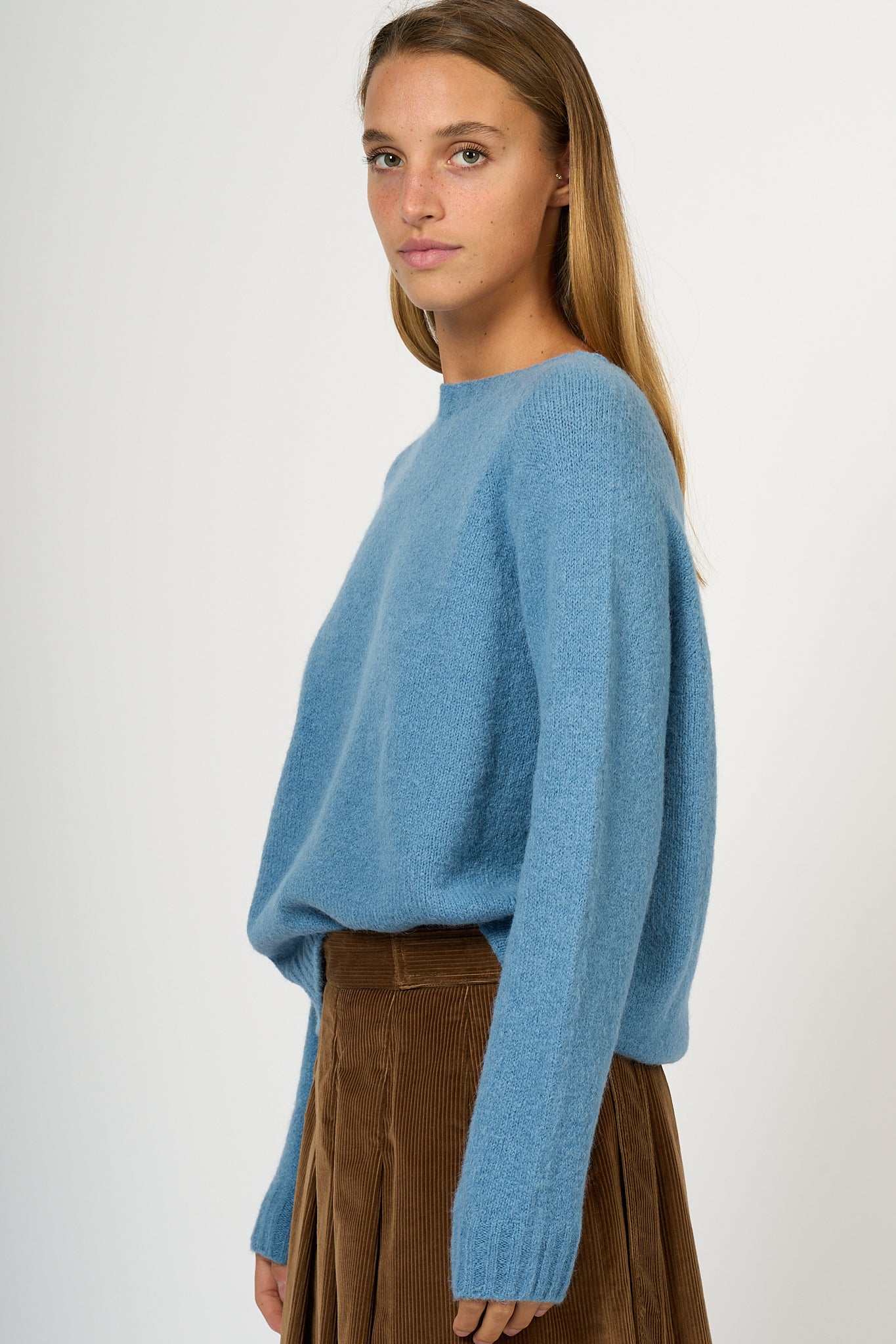 Max Mara Weekend Ghiacci Alpaca Sweater Light Blue Women-5