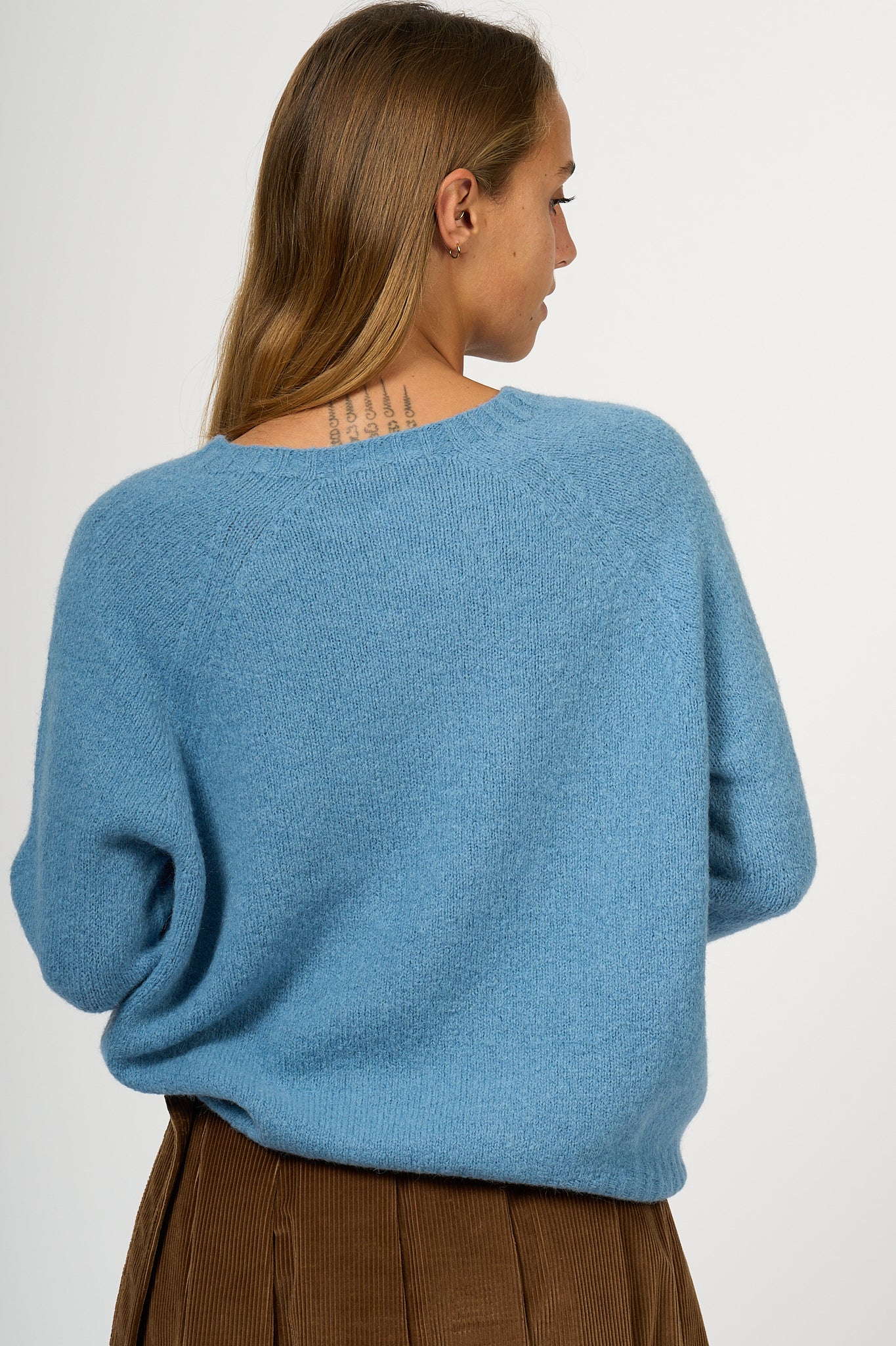 Max Mara Weekend Ghiacci Alpaca Sweater Light Blue Women-6