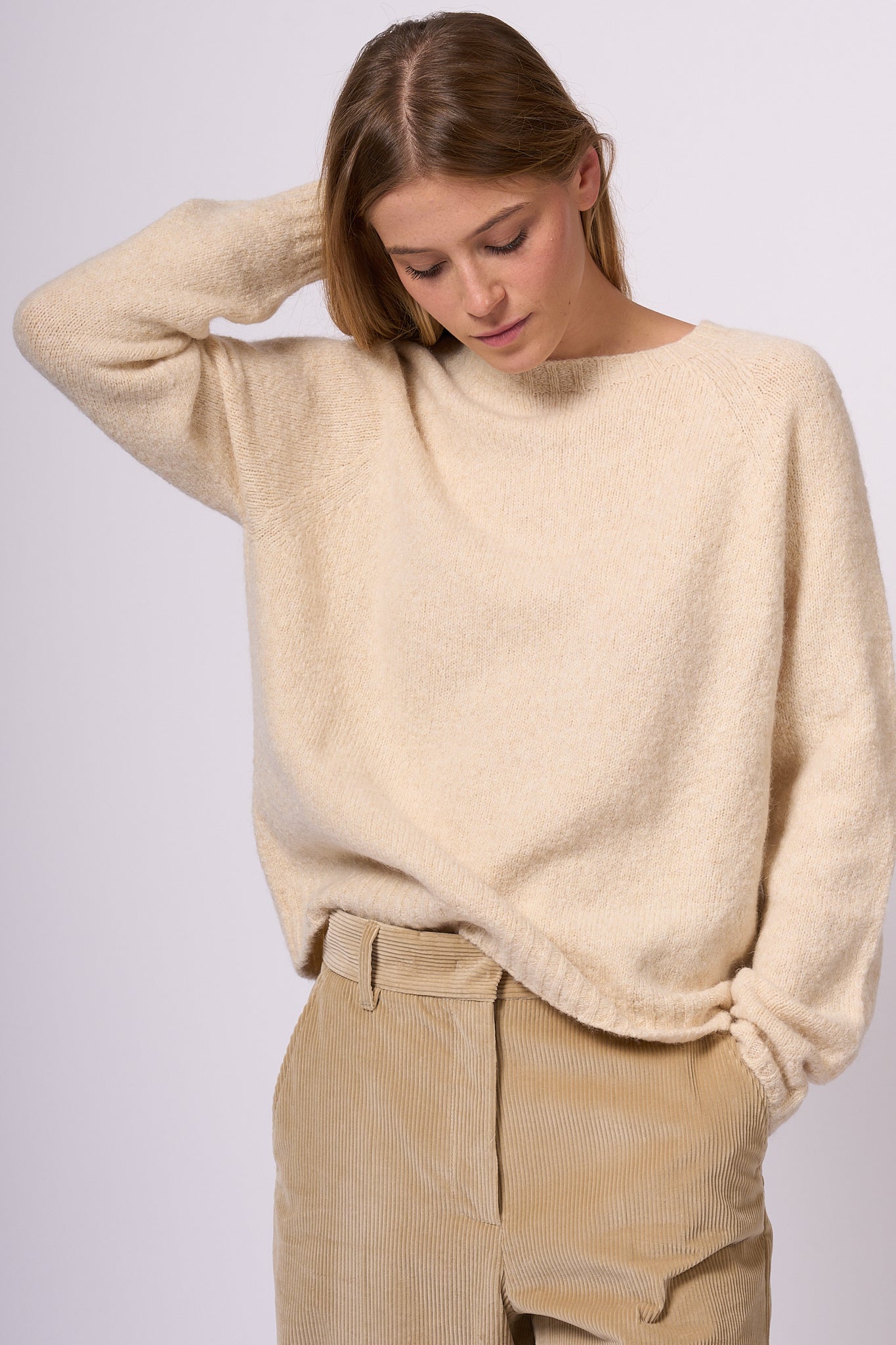 Max Mara Weekend Ghiacci Alpaca Sweater Sand Women-1