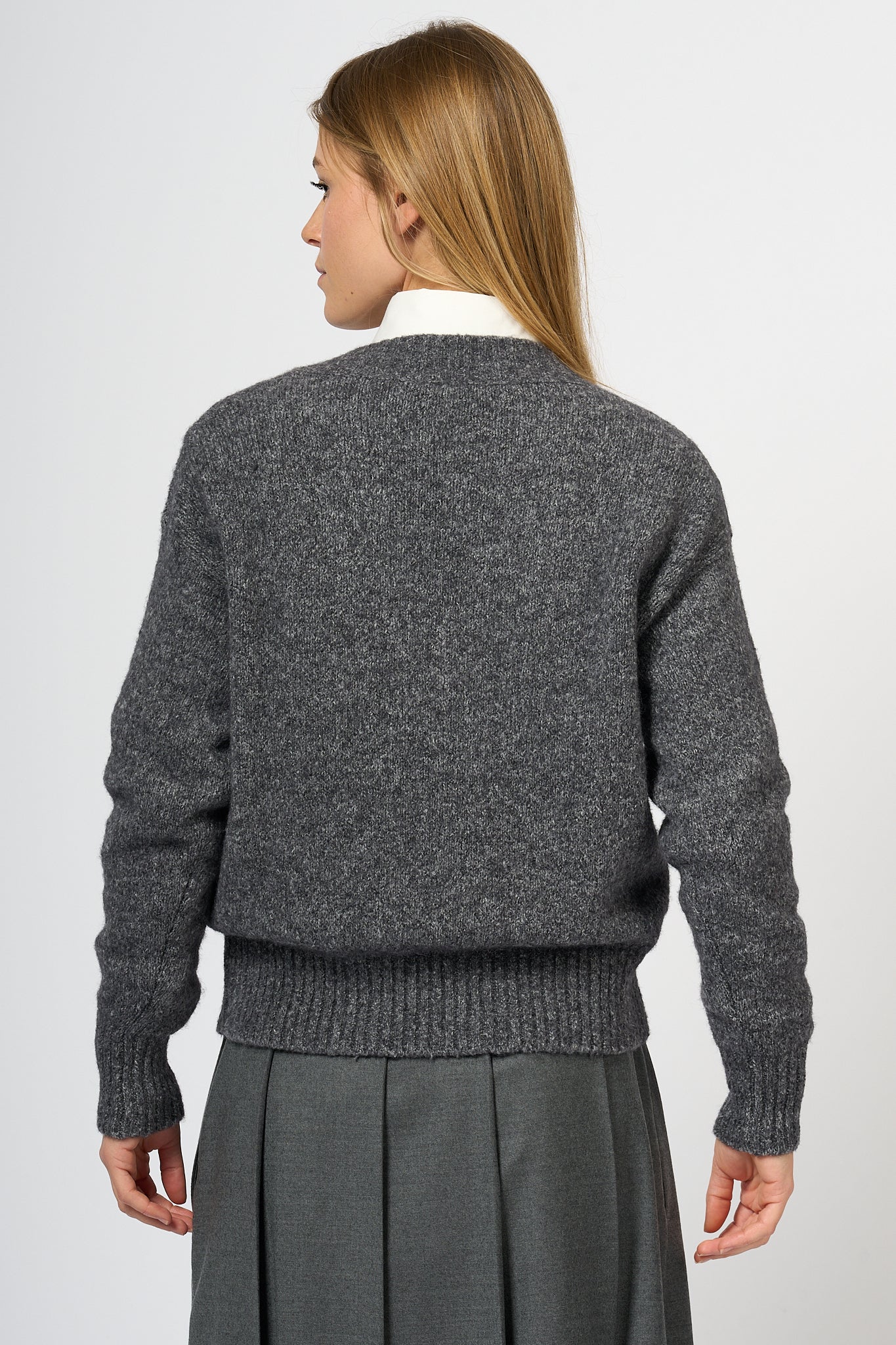 Max Mara Weekend Sweater Visit V Grey Women-4