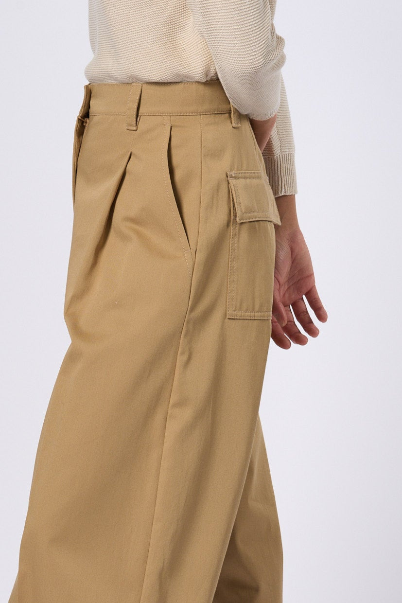 Max Mara Weekend Pantalone Nebbie Largo Beige Donna-4