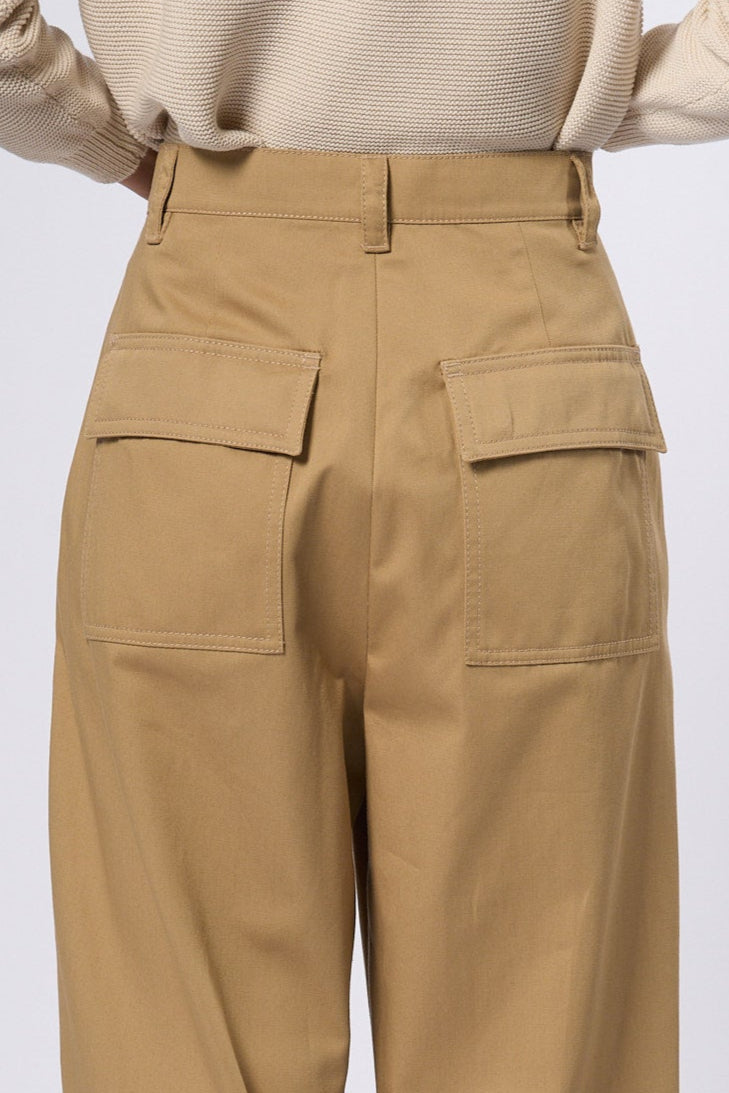 Max Mara Weekend Pantalone Nebbie Largo Beige Donna-5