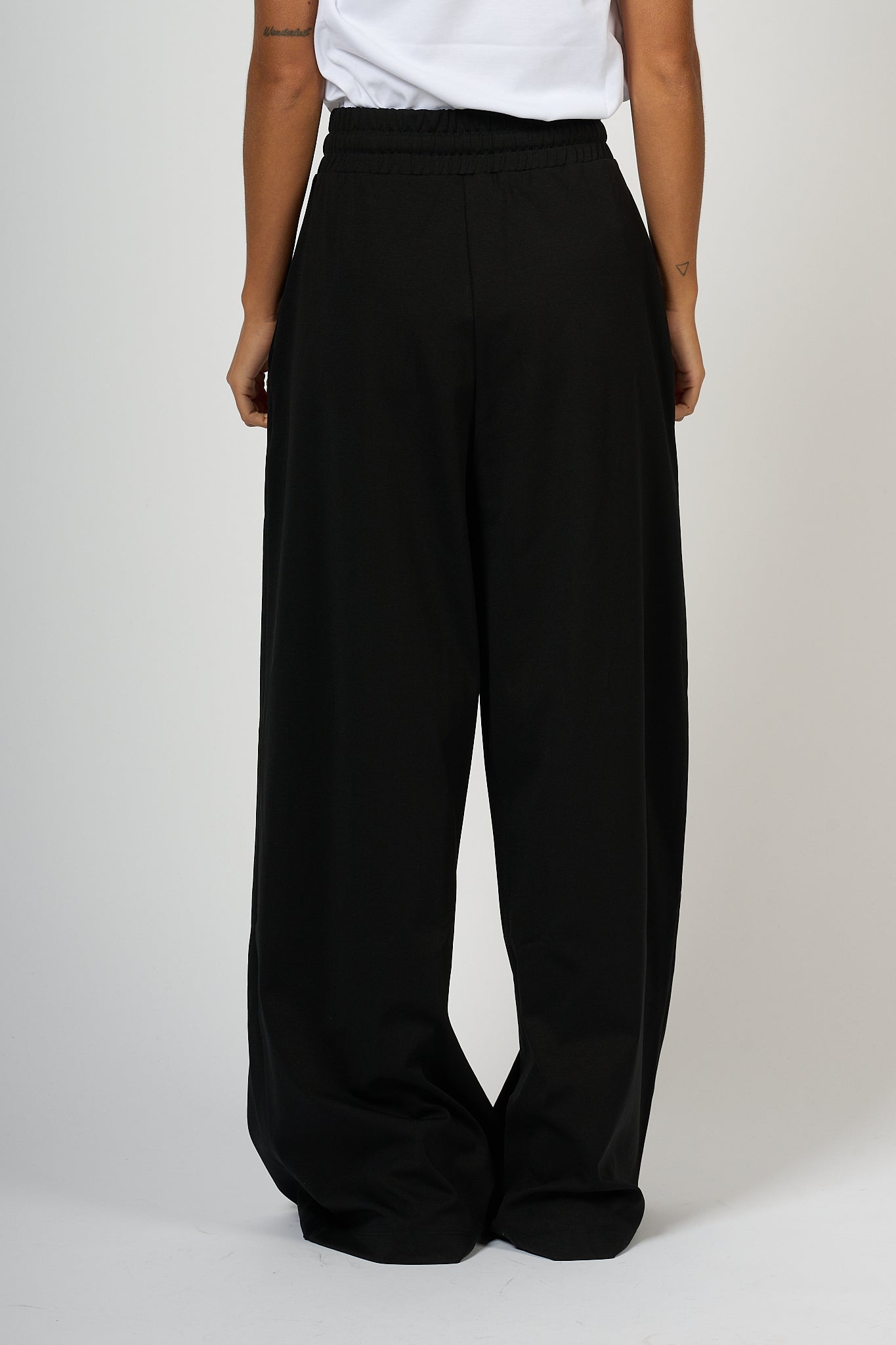 Max Mara Weekend Romagna Jersey Wide Leg Pants Black Women-8