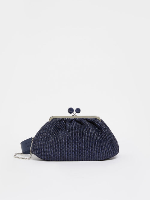Max Mara Weekend Pasticcino Bag Fortuna M In Rafia Blu Donna