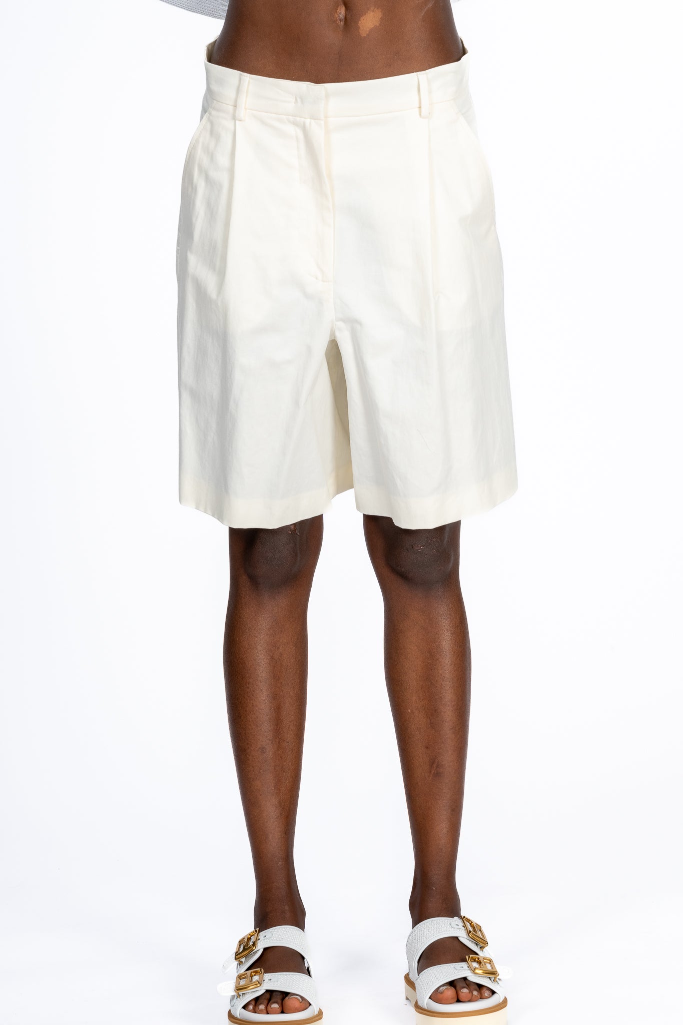 Max Mara Weekend Shorts Ecuba Bianco Donna-1