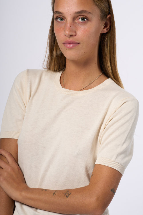 Max Mara Weekend T-shirt Maglia Zibetto Ecru Donna-2