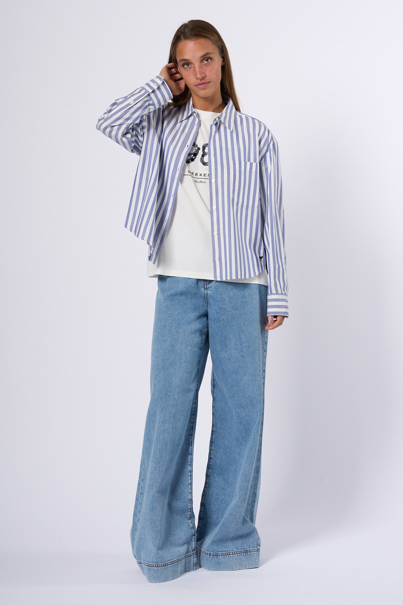 Max Mara Weekend T-shirt Paillettes Bianco Donna-9