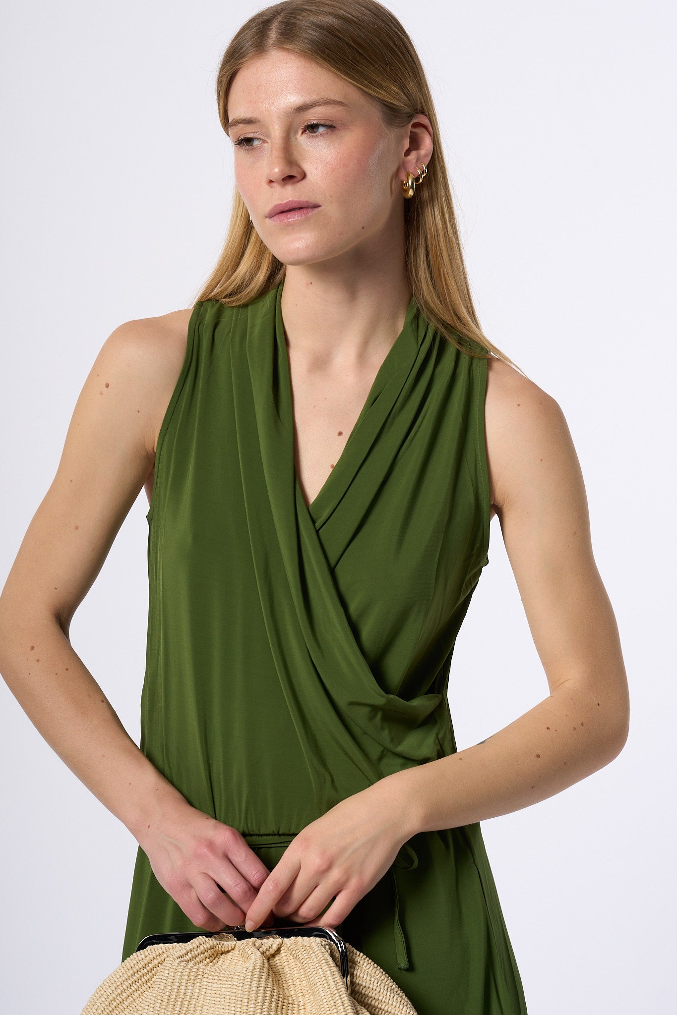 Max Mara Weekend Tuta Genzana In Jersey Verde Donna-6