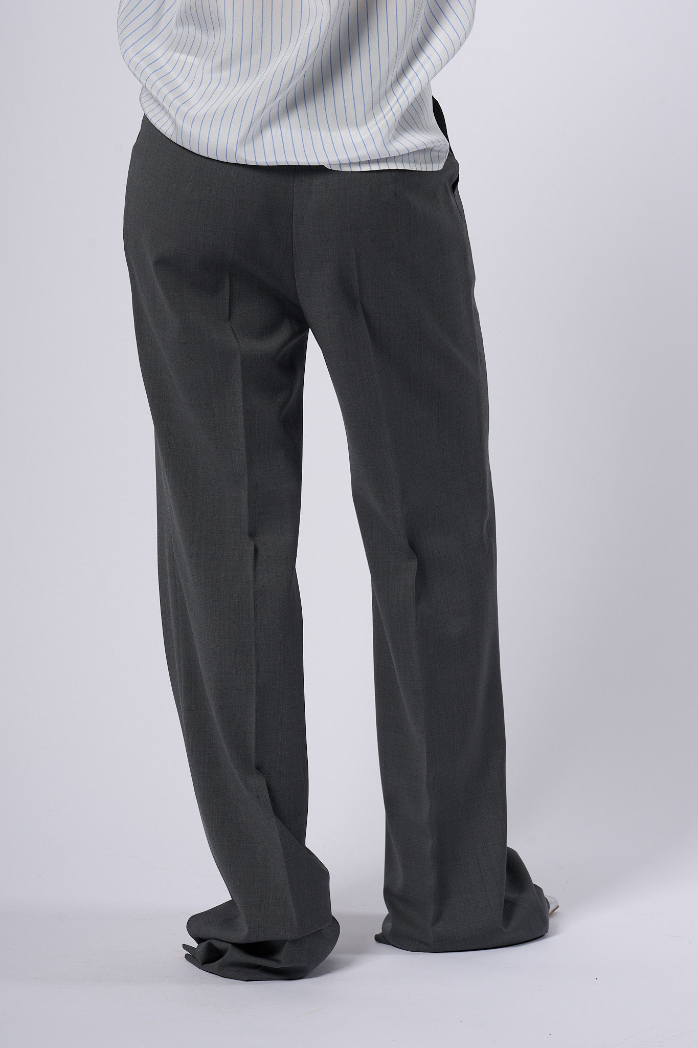 Max mara studio Pantalone Palazzo Grigio Donna-6