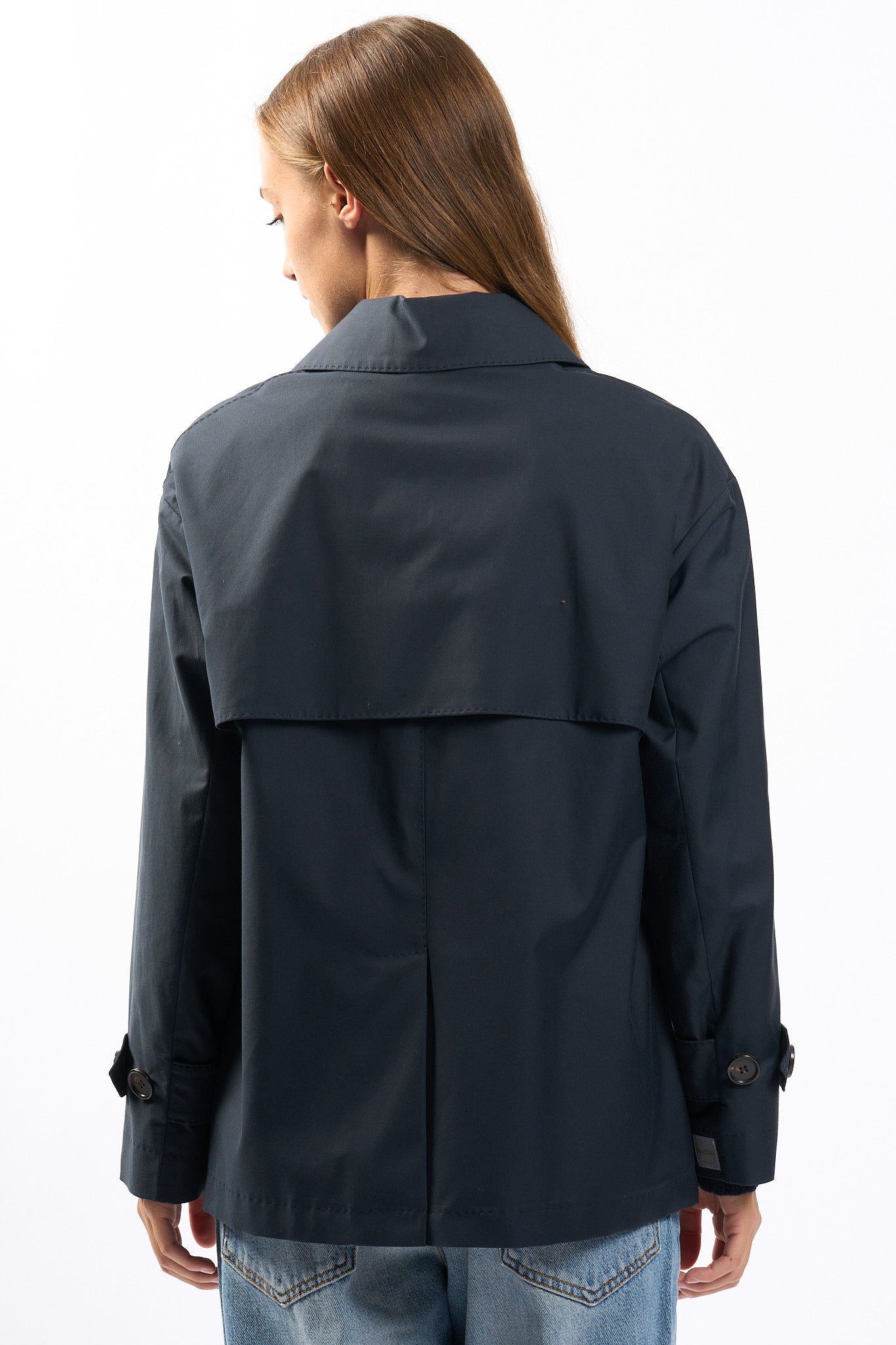 Max mara Trench Corto Zeno Blu Donna-3
