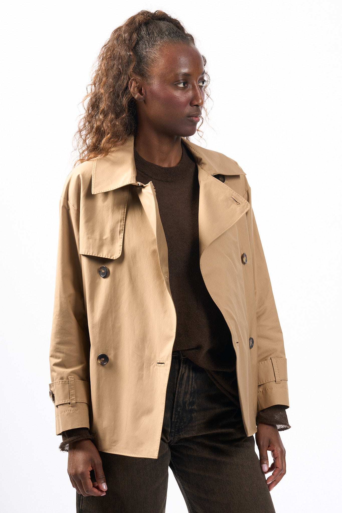 Max mara Trench Corto Zeno Cammello Donna-4