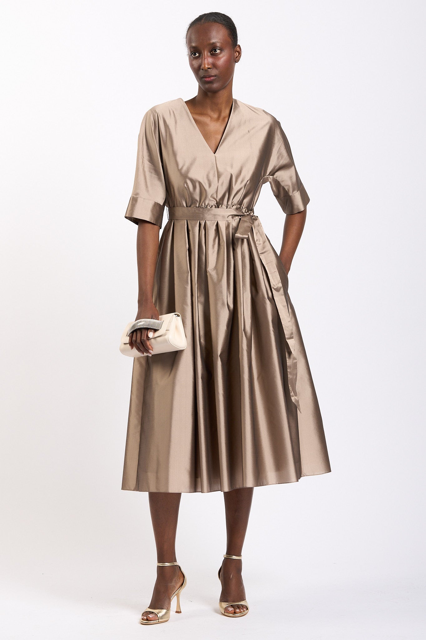 Max mara s Abito Viola in Organza Rosa antico Donna-1