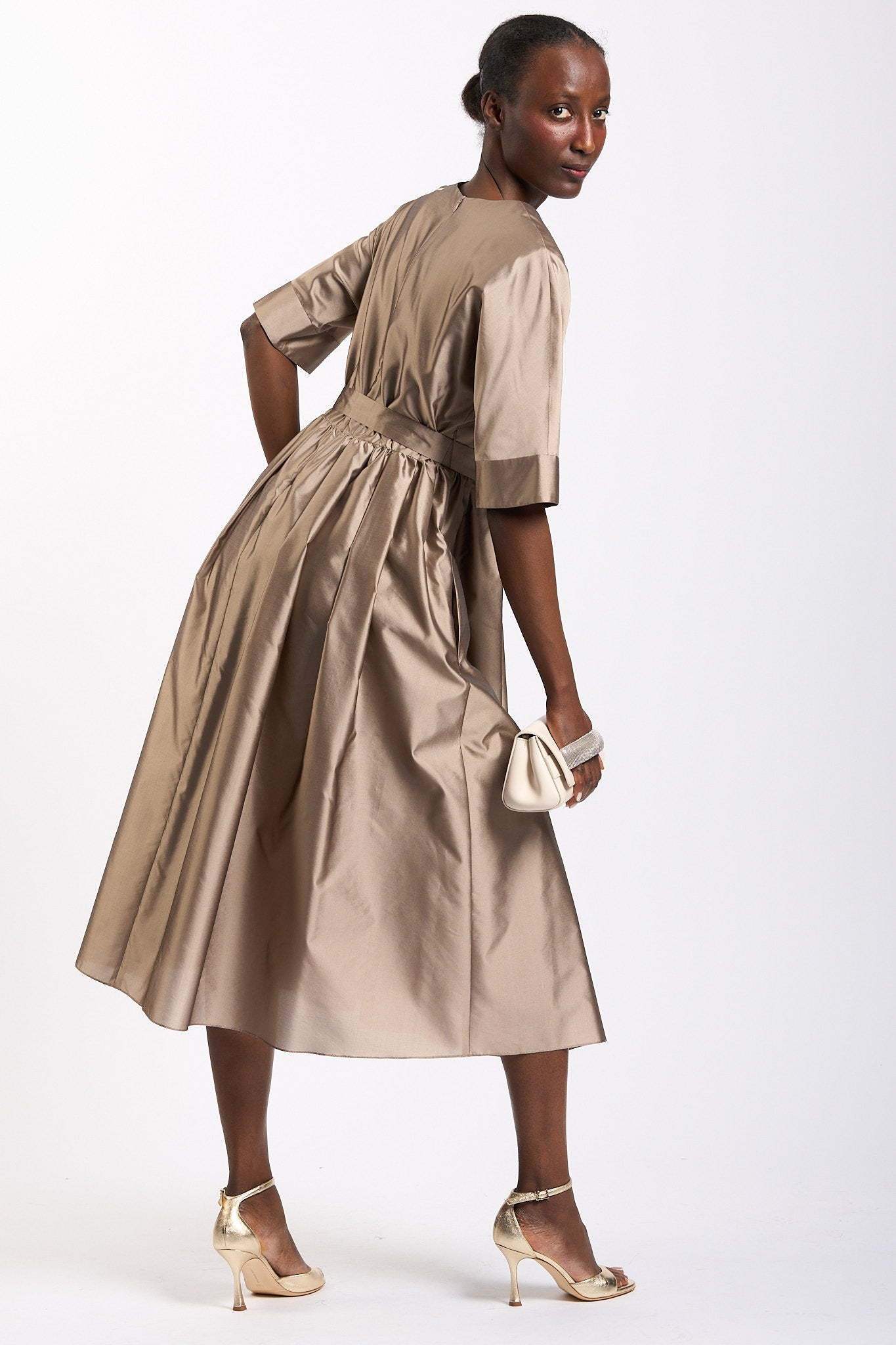 Max mara s Abito Viola in Organza Rosa antico Donna-10