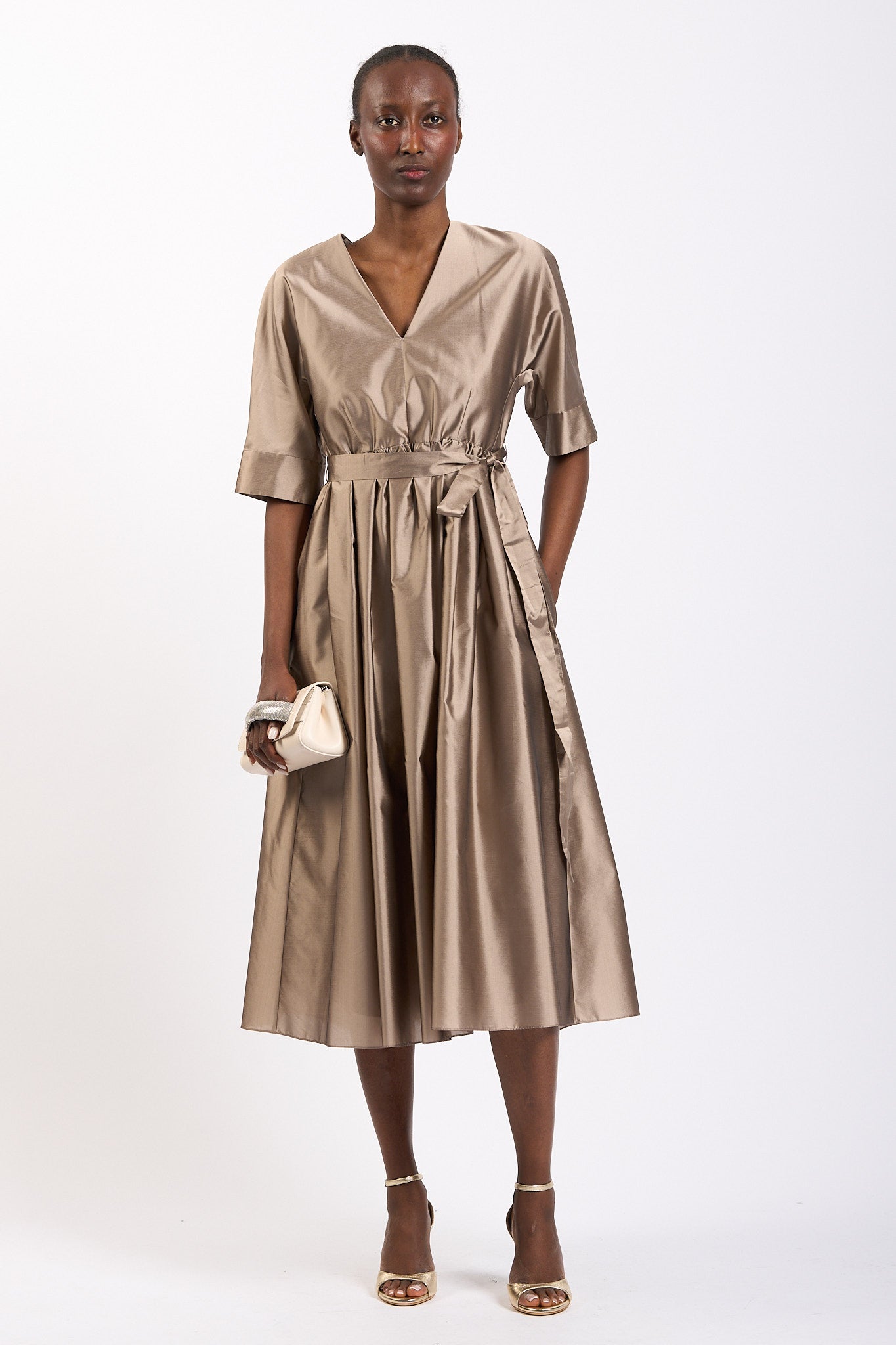 Max mara s Abito Viola in Organza Rosa antico Donna-3
