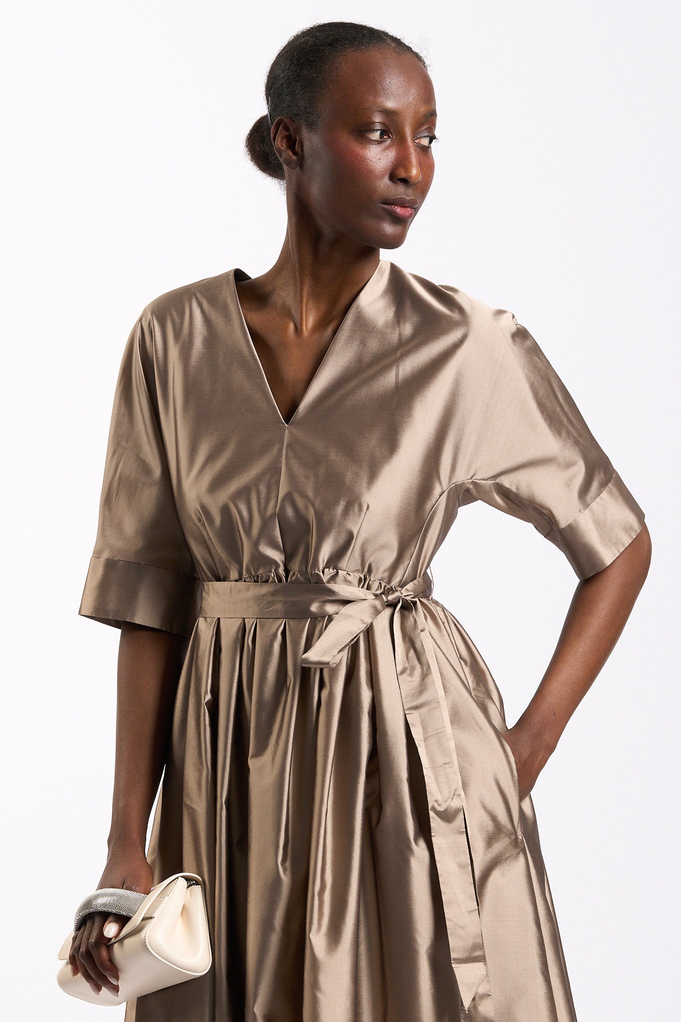 Max mara s Abito Viola in Organza Rosa antico Donna-2