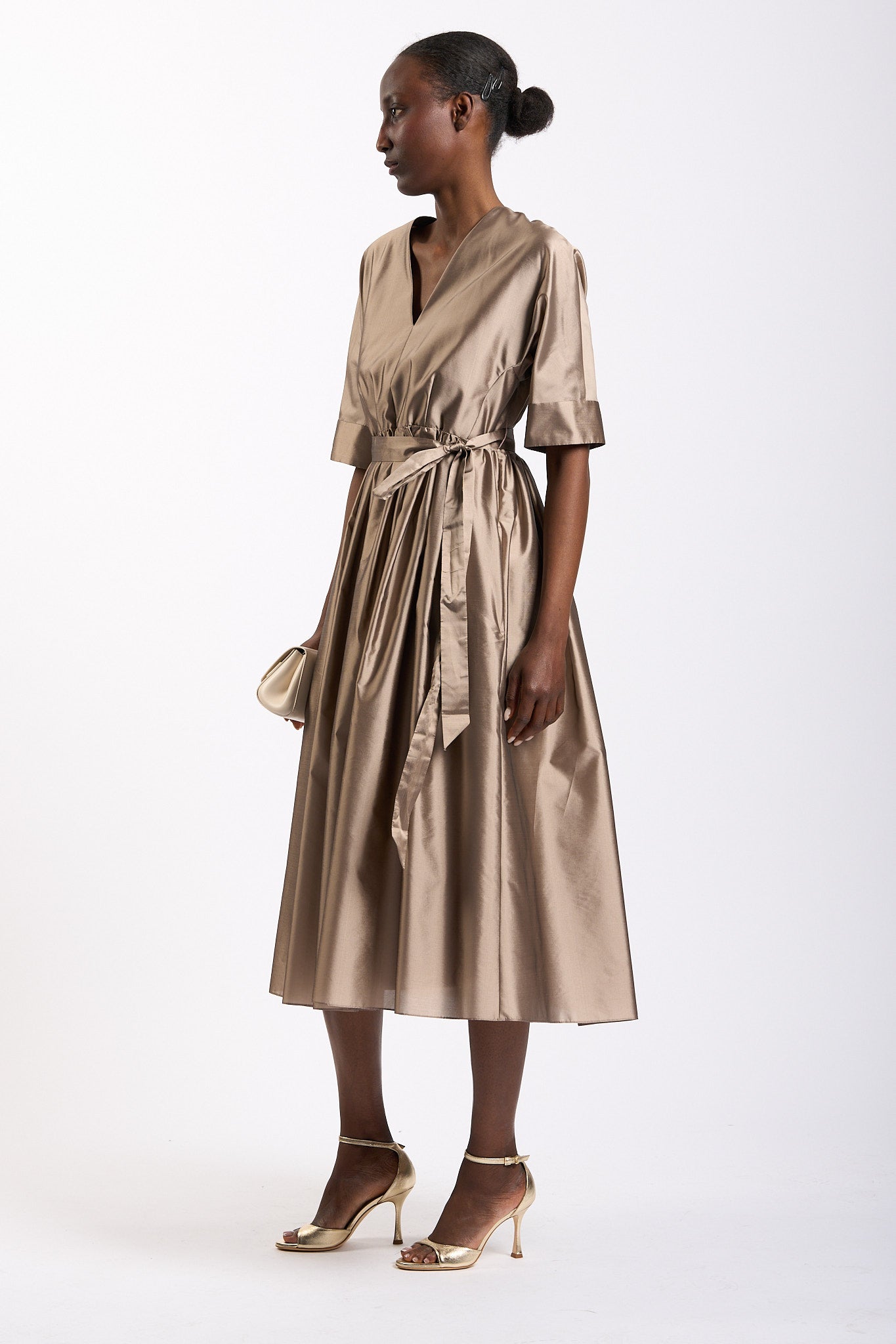 Max mara s Abito Viola in Organza Rosa antico Donna-5
