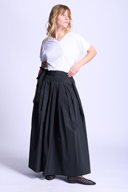 Max mara s Gonna GEA in Taffeta Nero Donna-2