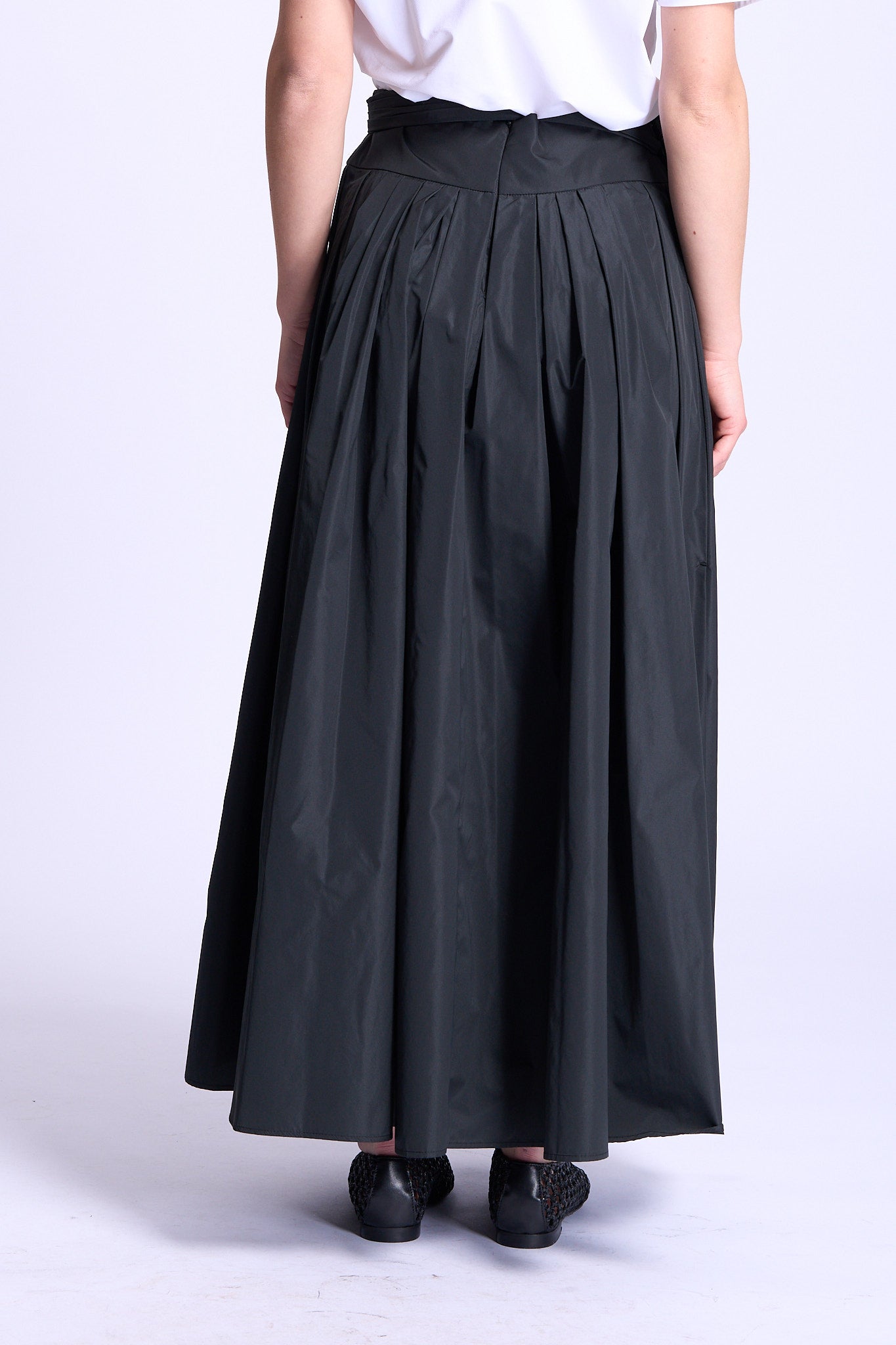 Max mara s Gonna Taffeta' Nero Donna-4