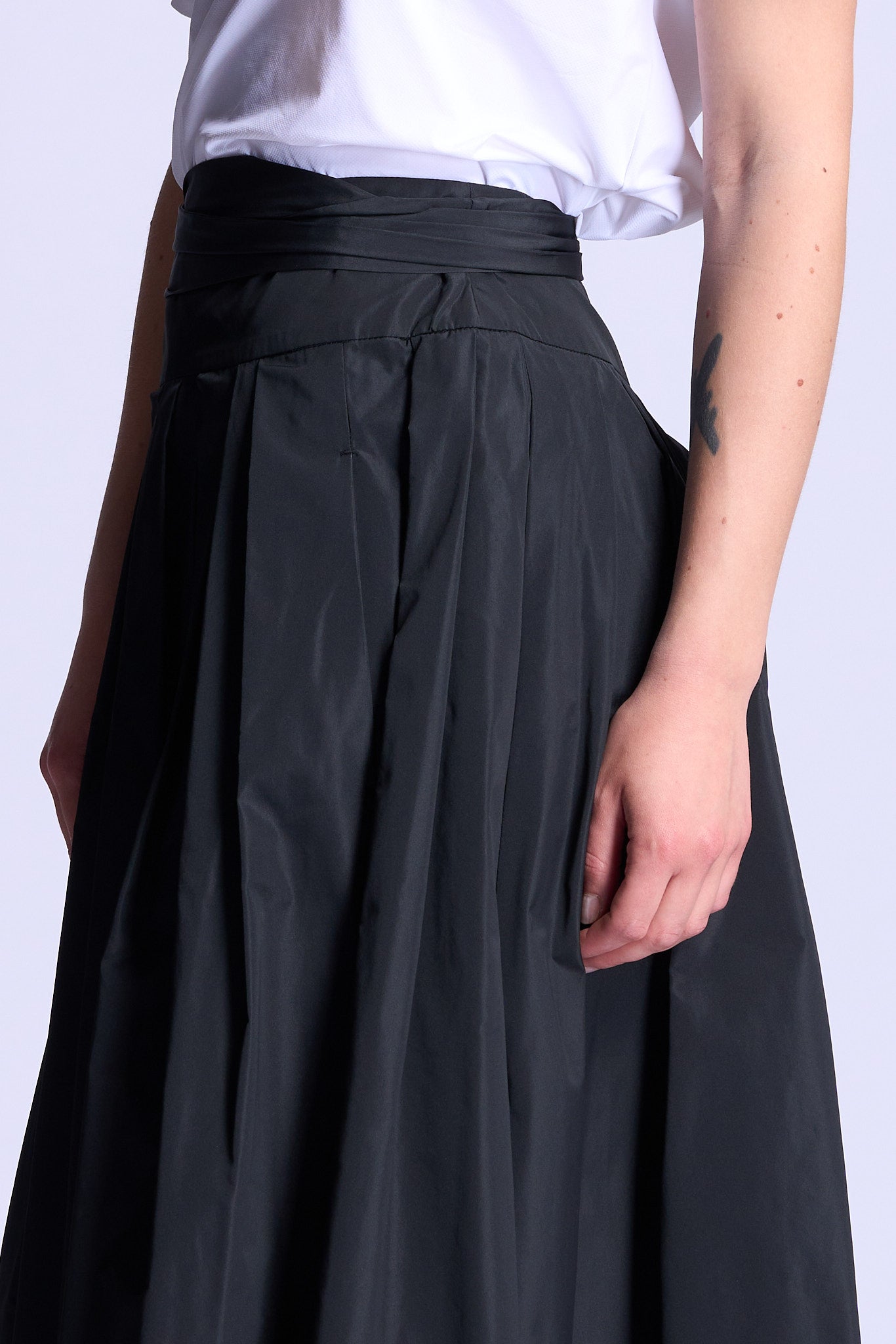Max mara s Gonna Taffeta' Nero Donna-5
