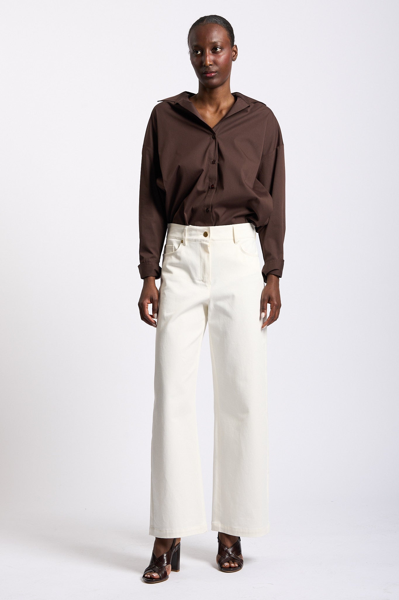 Max mara s Pantalone Marianna in Cotone Bianco Donna-8