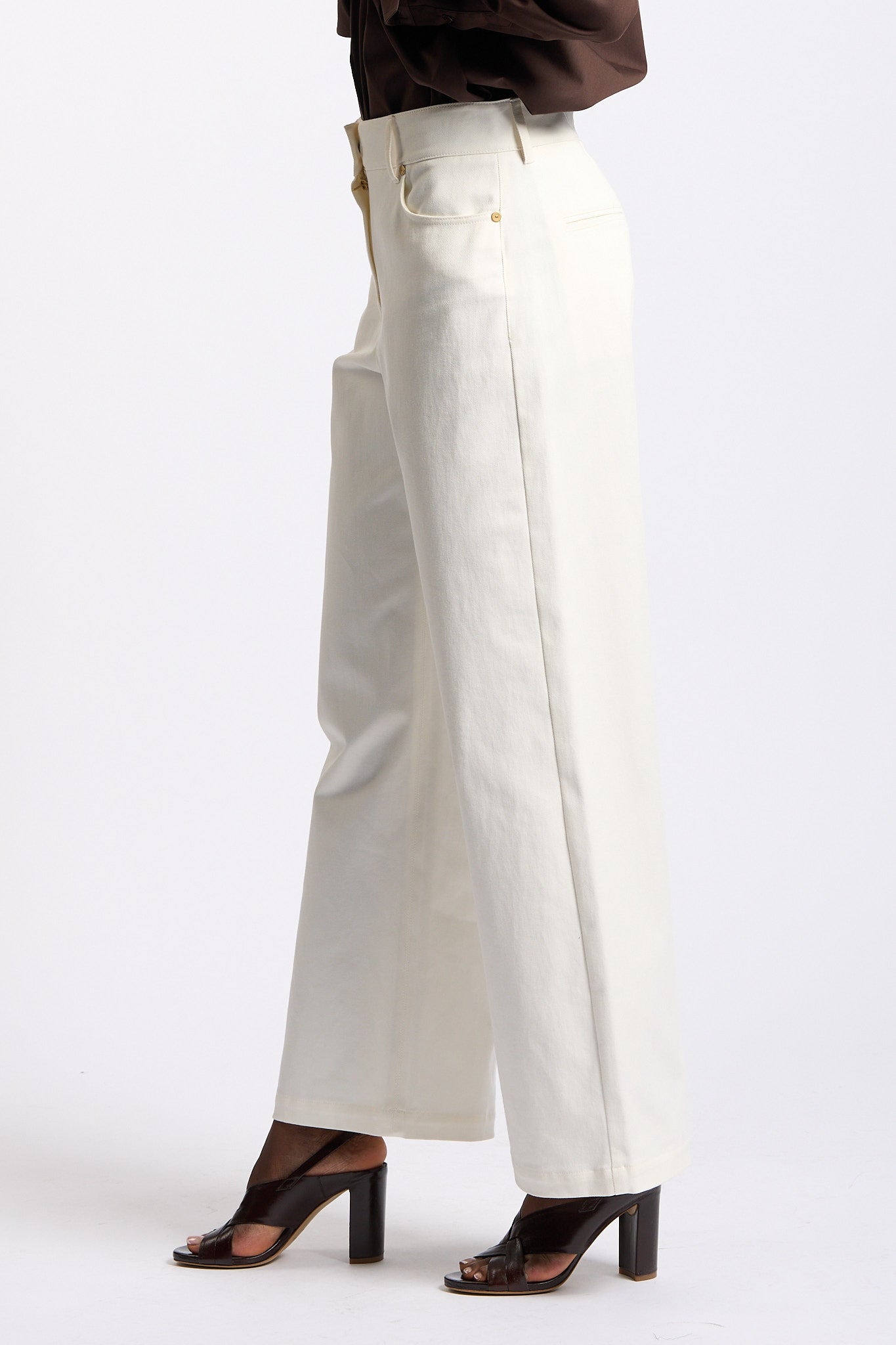 Max mara s Pantalone Marianna in Cotone Bianco Donna-5
