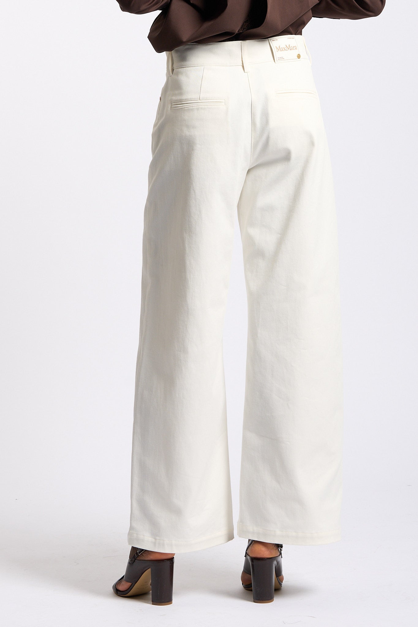 Max mara s Pantalone Marianna in Cotone Bianco Donna-6