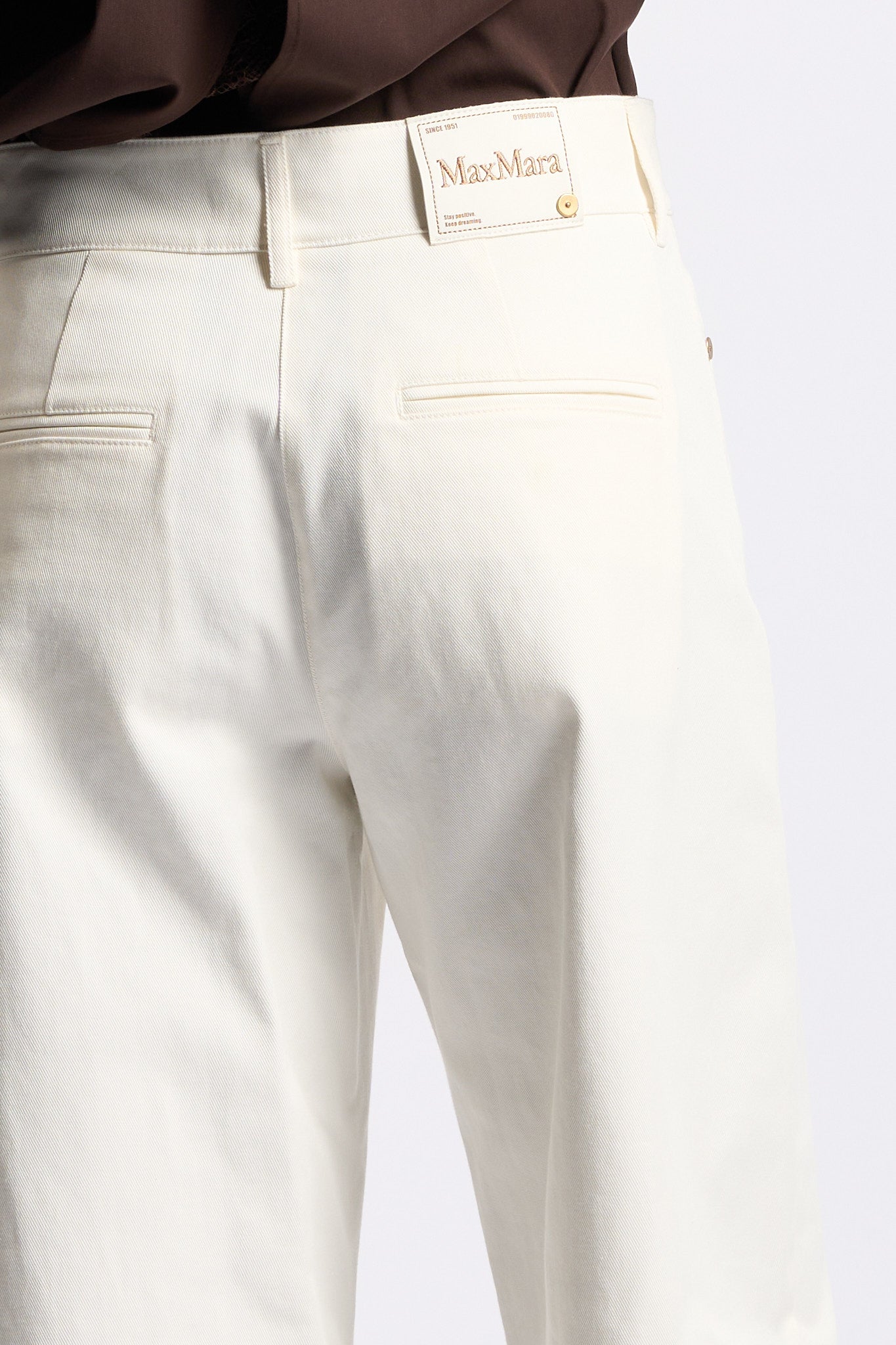 Max mara s Pantalone Marianna in Cotone Bianco Donna-2