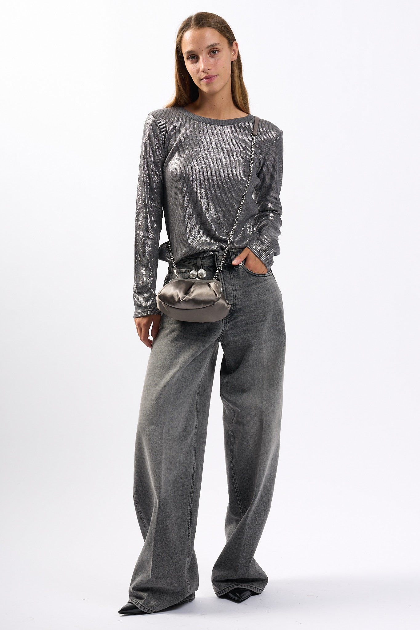 Max mara weekend Pasticcino Bag Small Seta Piombo Donna-5