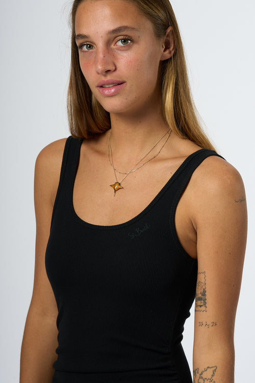Mc2 Saint Barth Abito Midi Nero Donna-2