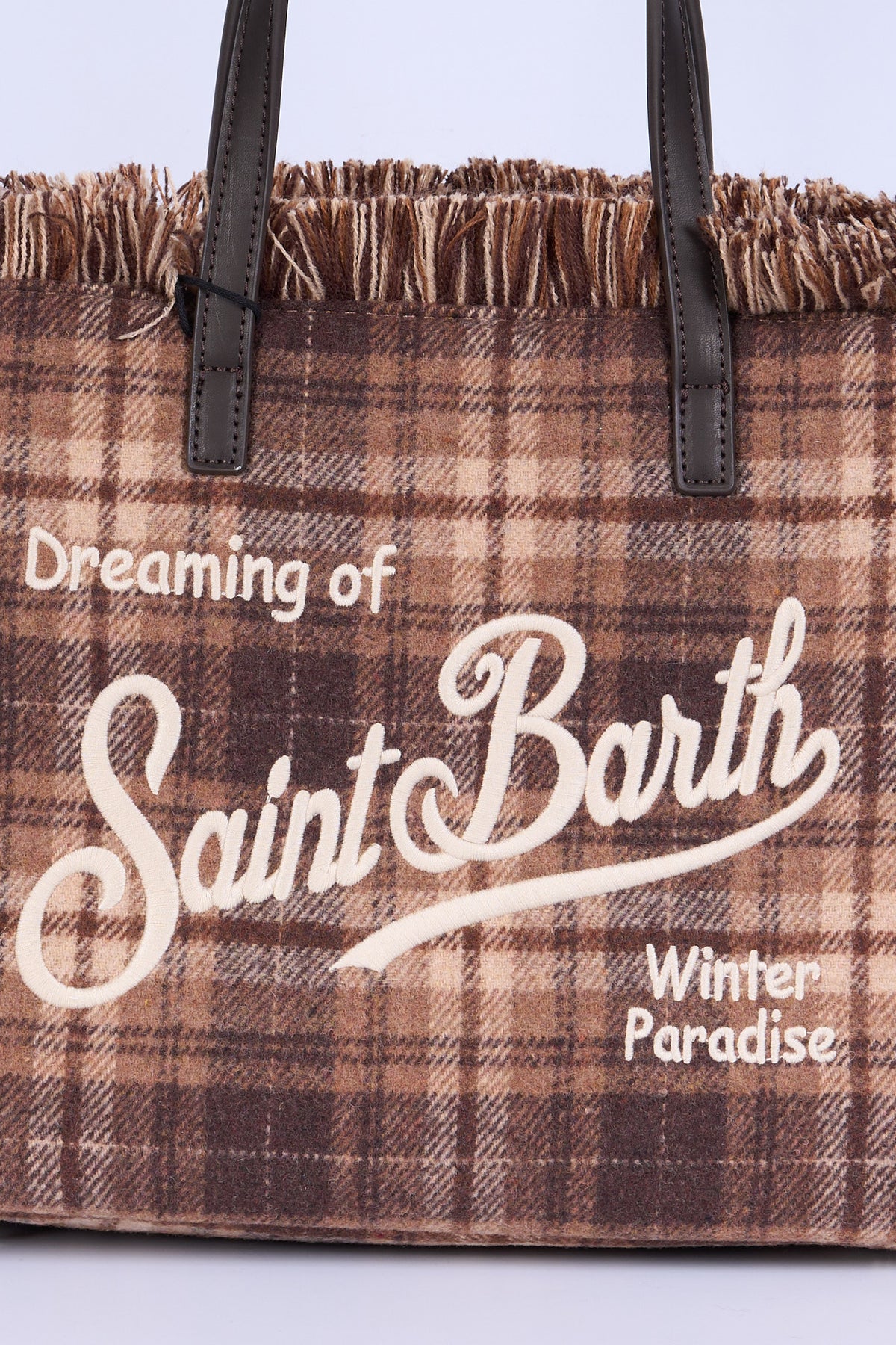 Mc2 Saint Barth Borsa COLETTE Lana Tartan Marrone/beige Donna-2