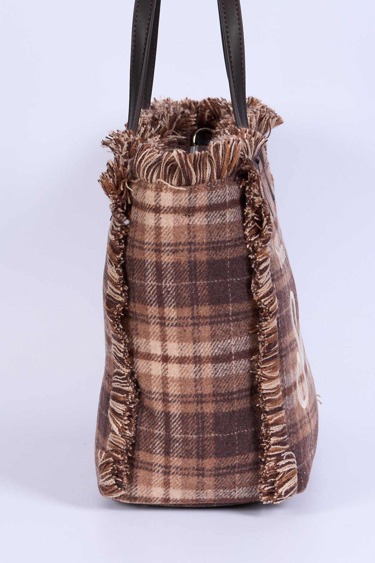 Mc2 Saint Barth Borsa COLETTE Lana Tartan Marrone/beige Donna-4