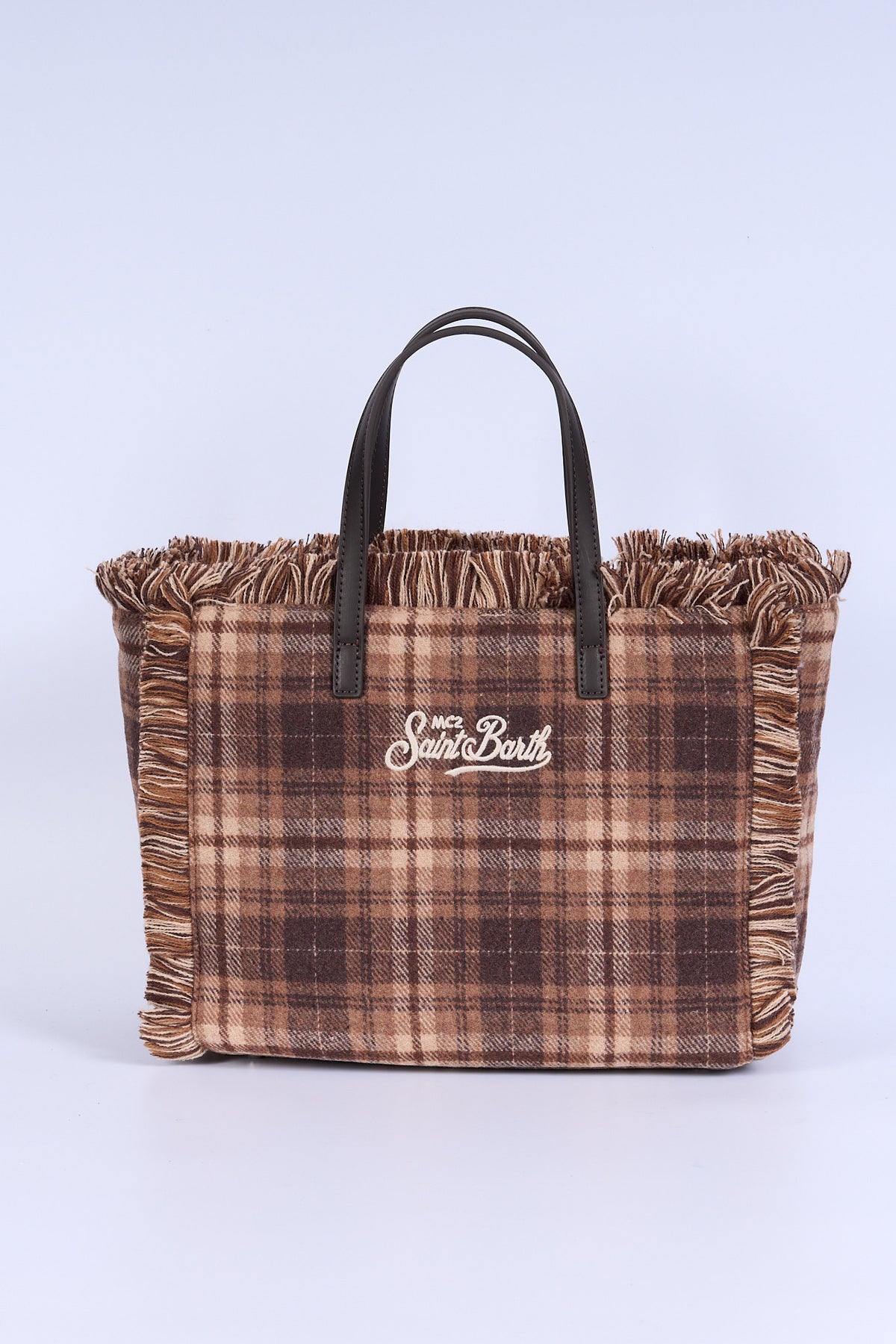 Mc2 Saint Barth Borsa COLETTE Lana Tartan Marrone/beige Donna-5