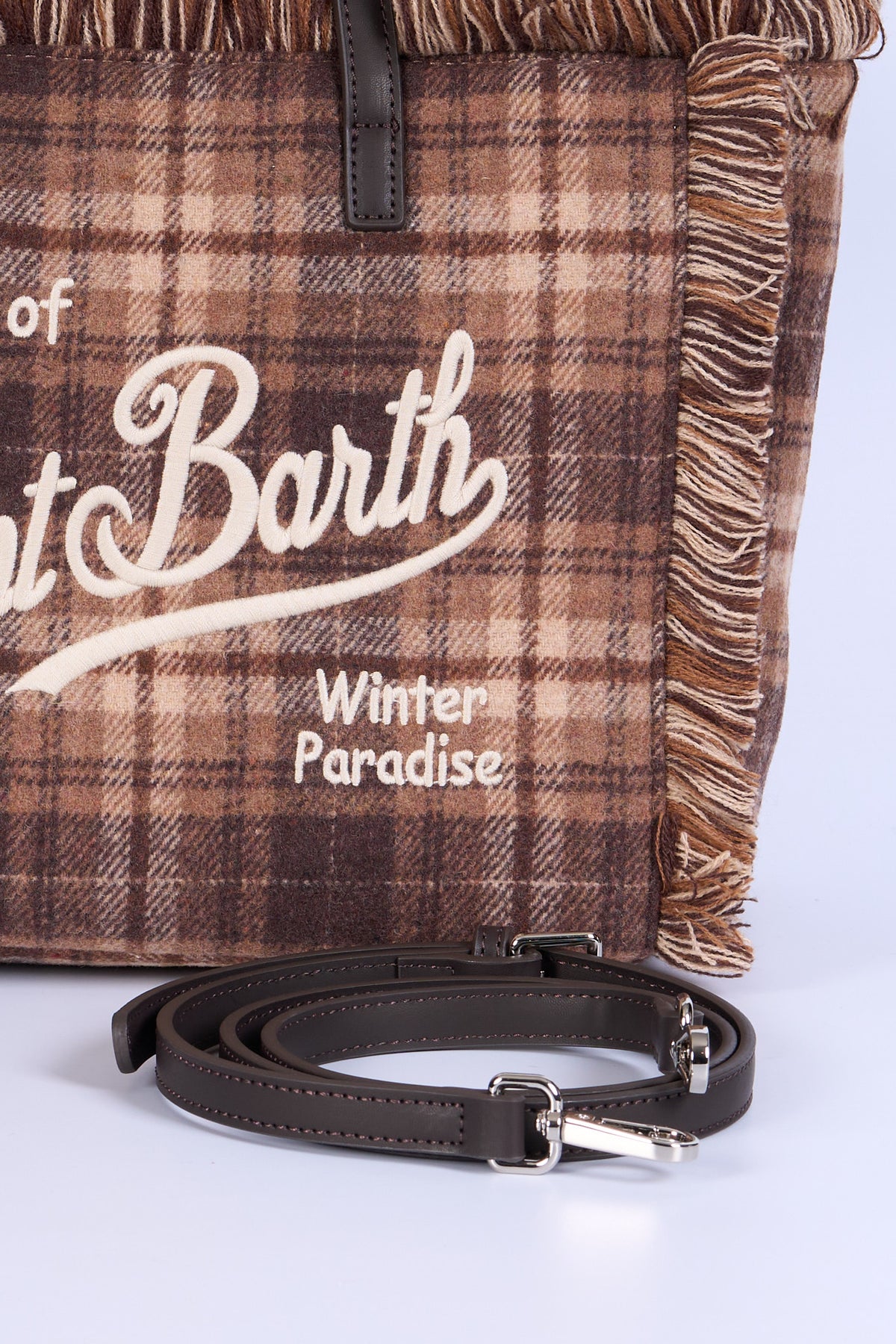 Mc2 Saint Barth Borsa COLETTE Lana Tartan Marrone/beige Donna-6