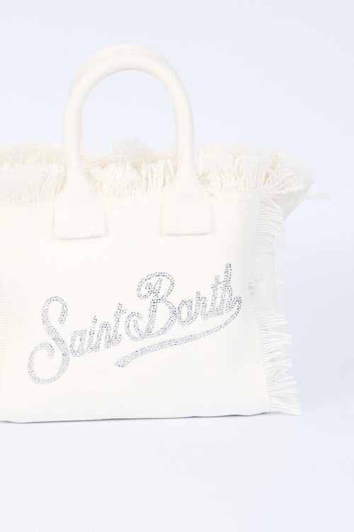 Mc2 saint barth Borsa Vanity Mini Strass Bianco Donna-2