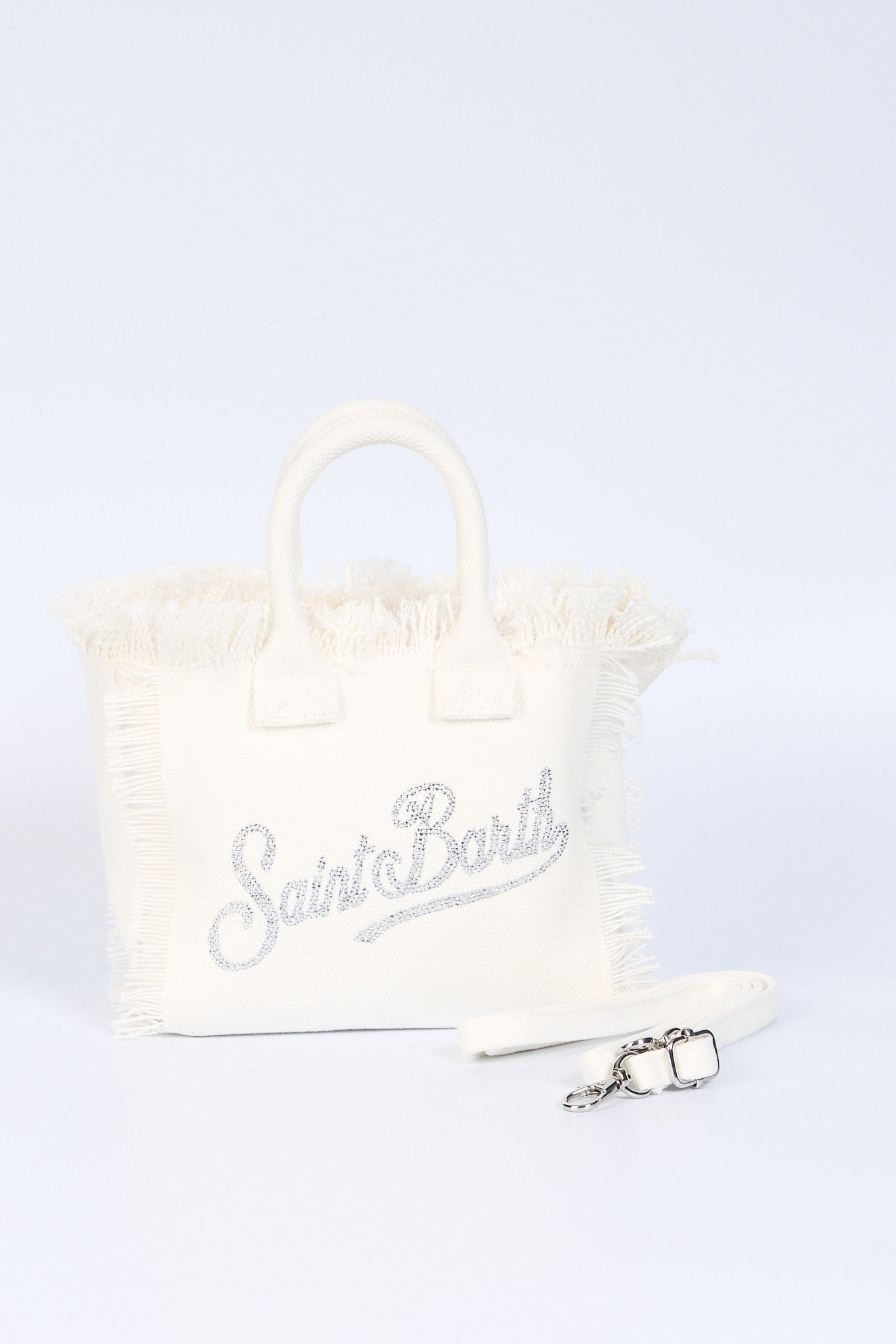 Mc2 saint barth Borsa Vanity Mini Strass Bianco Donna-5