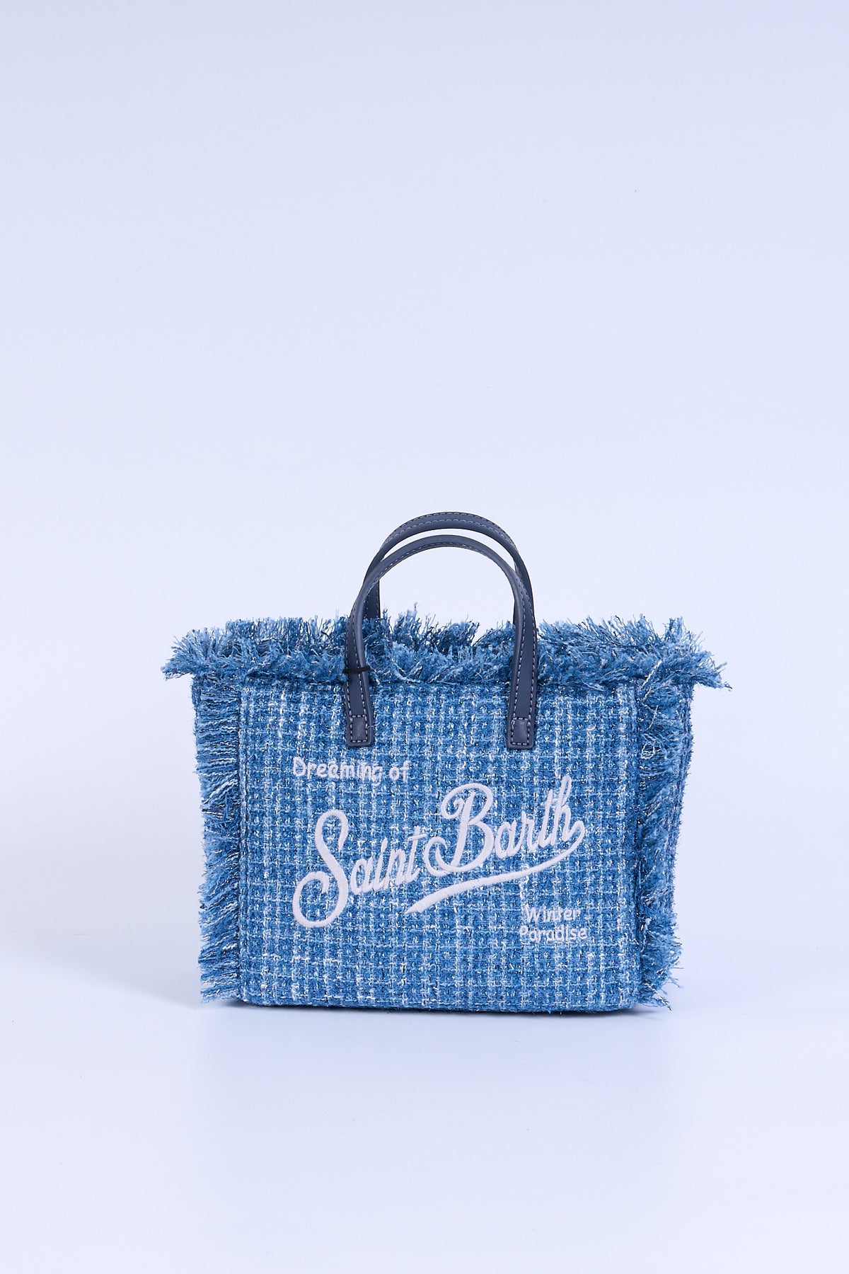 Mc2 Saint Barth Borsa VANITY MINI Tweed Azzurro Donna-1
