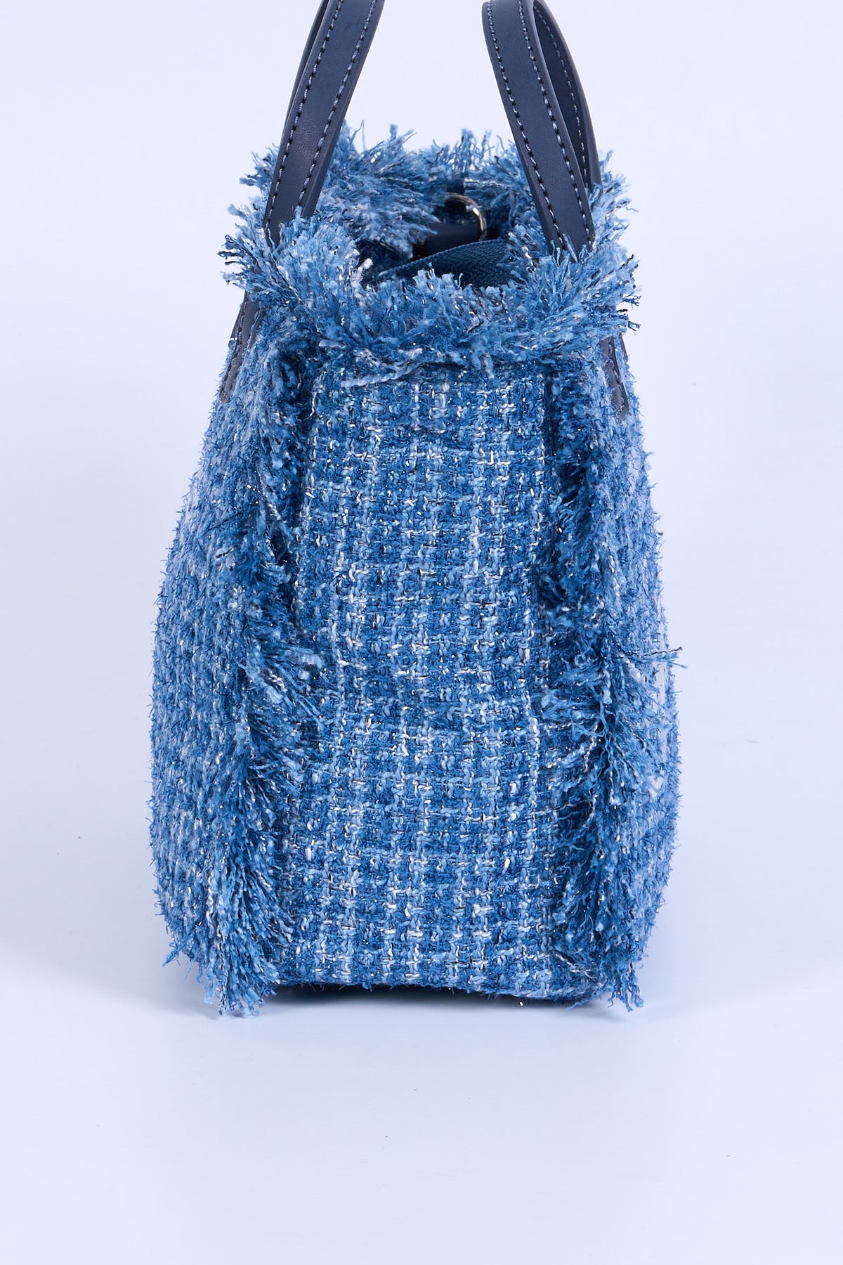 Mc2 Saint Barth Borsa VANITY MINI Tweed Azzurro Donna-5