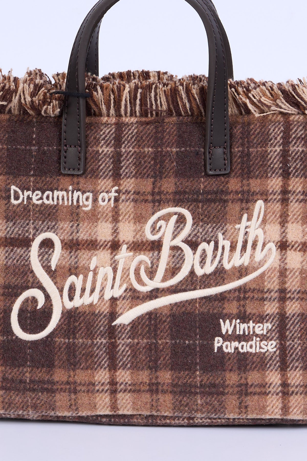 Mc2 Saint Barth Borsa VANITY MINI Wool Tartan Marrone/beige Donna-2