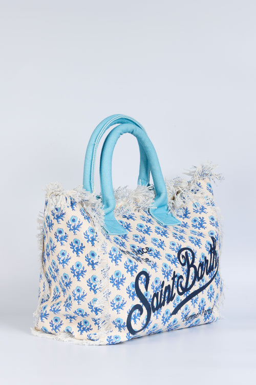 Mc2 Saint Barth Borsa Vanity Fiori Azzurro Donna-2