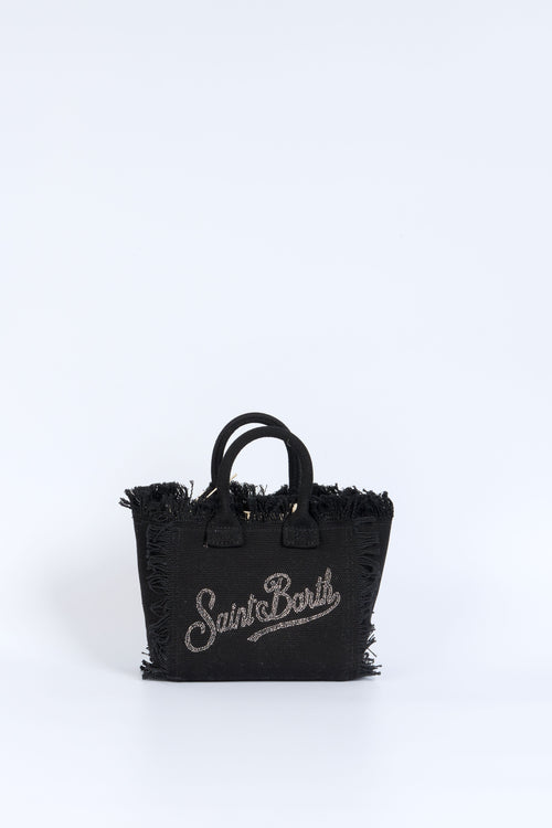 Mc2 Saint Barth Borsa Vanity Mini Con Strass Nero Donna