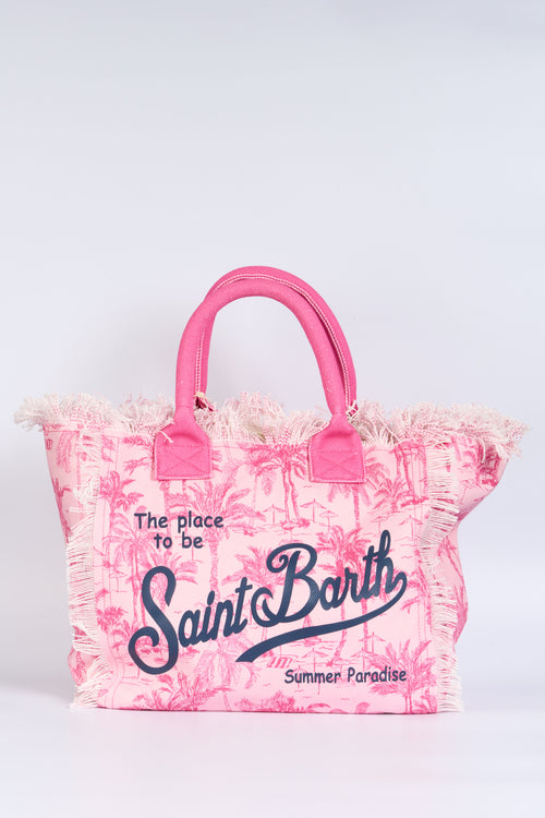 Mc2 Saint Barth Borsa Vanity Palme Rosa/bianco Donna