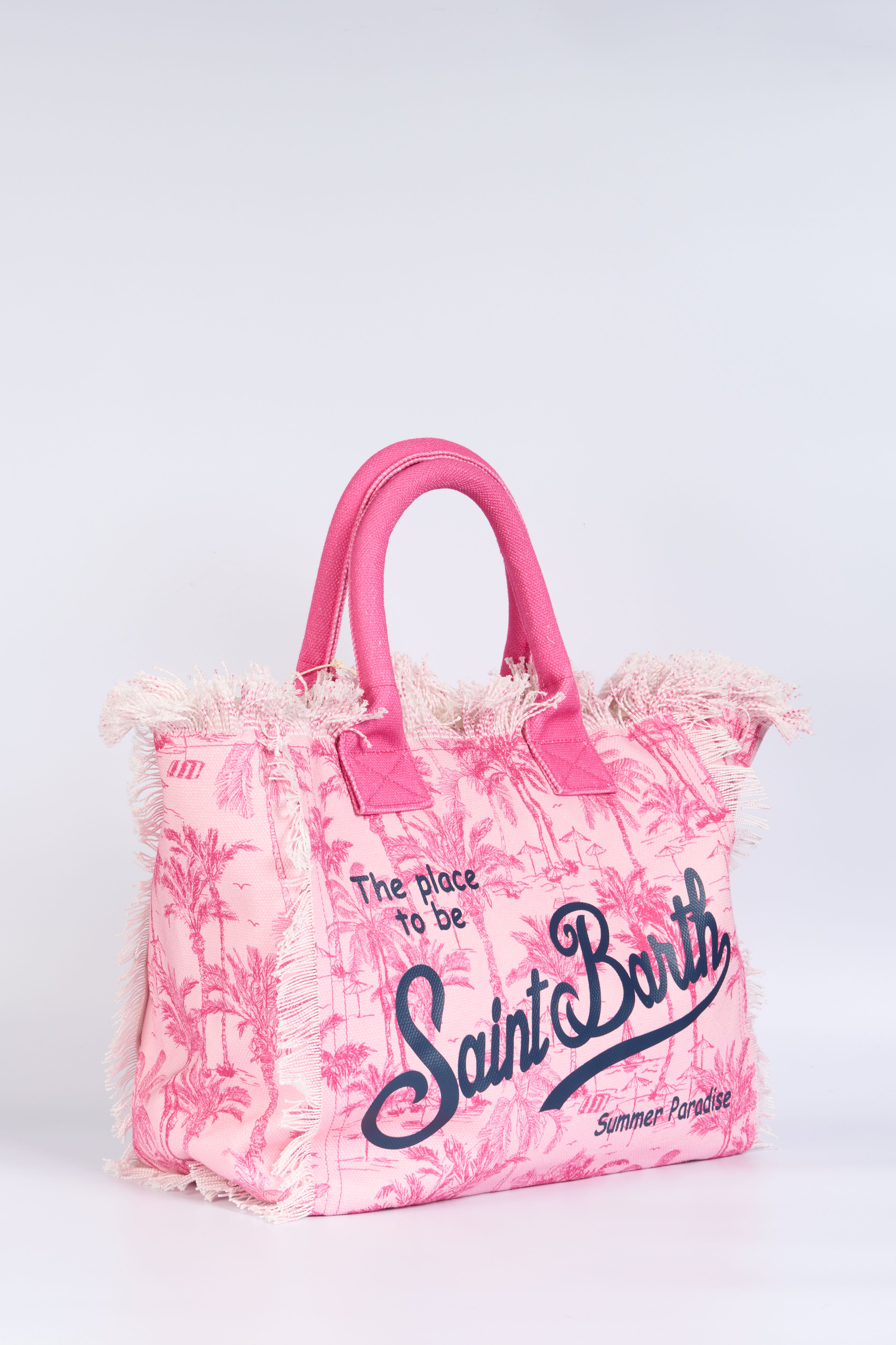 Mc2 Saint Barth Borsa Vanity Palme Rosa/bianco Donna-3