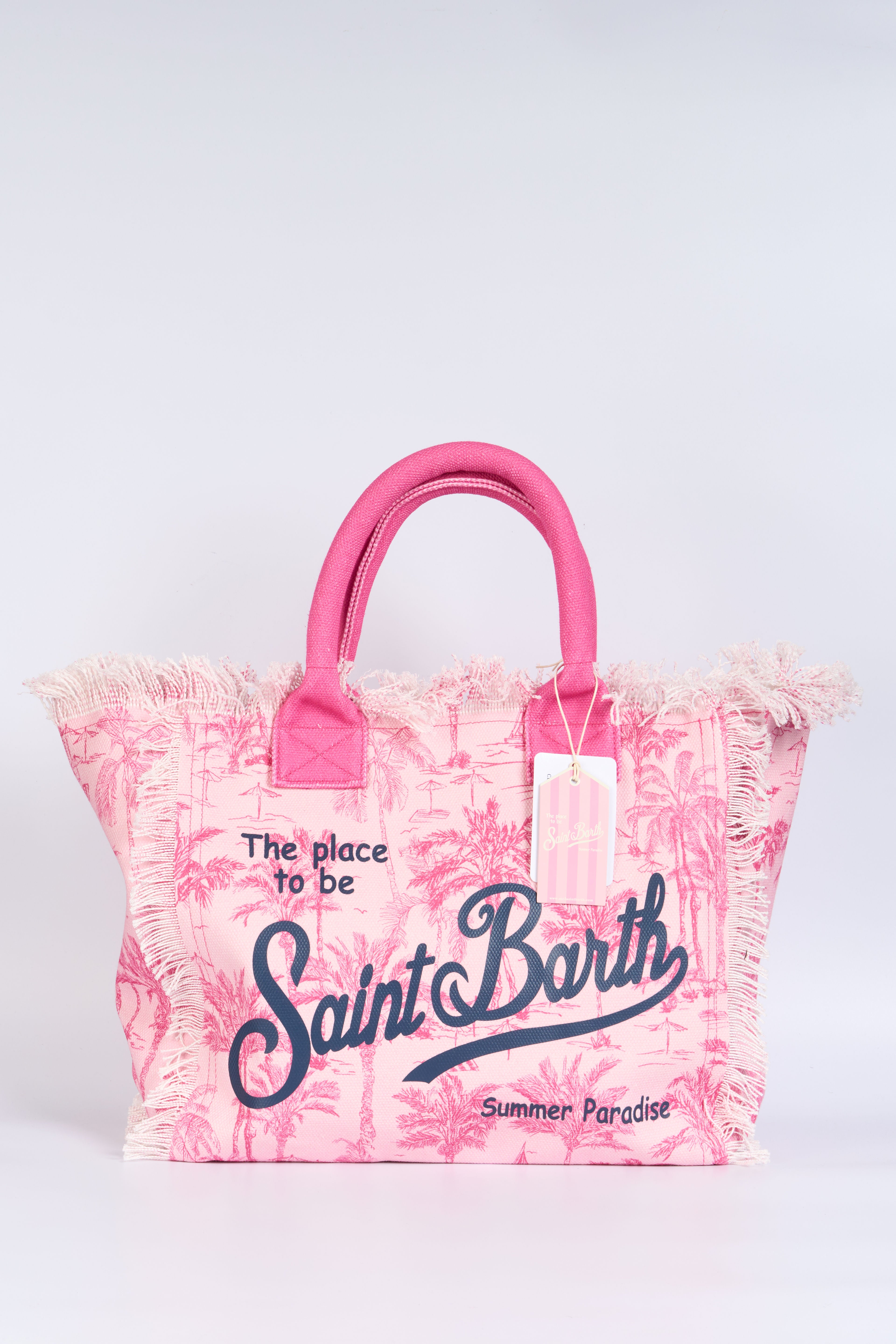 Mc2 Saint Barth Borsa Vanity Palme Rosa/bianco Donna-4